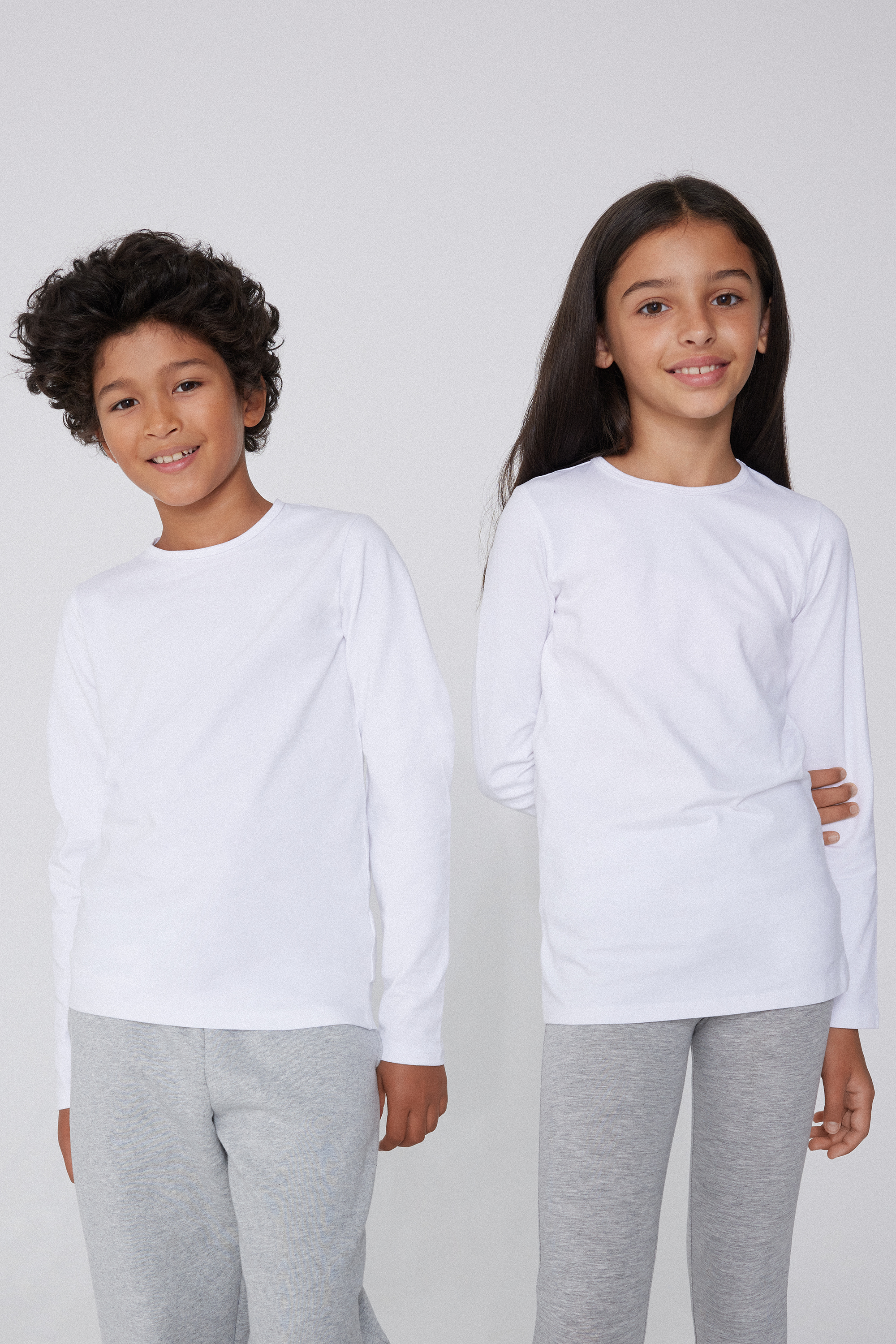 Kids&rsquo; Unisex Long-Sleeved Rounded Neck Thermal Cotton Top