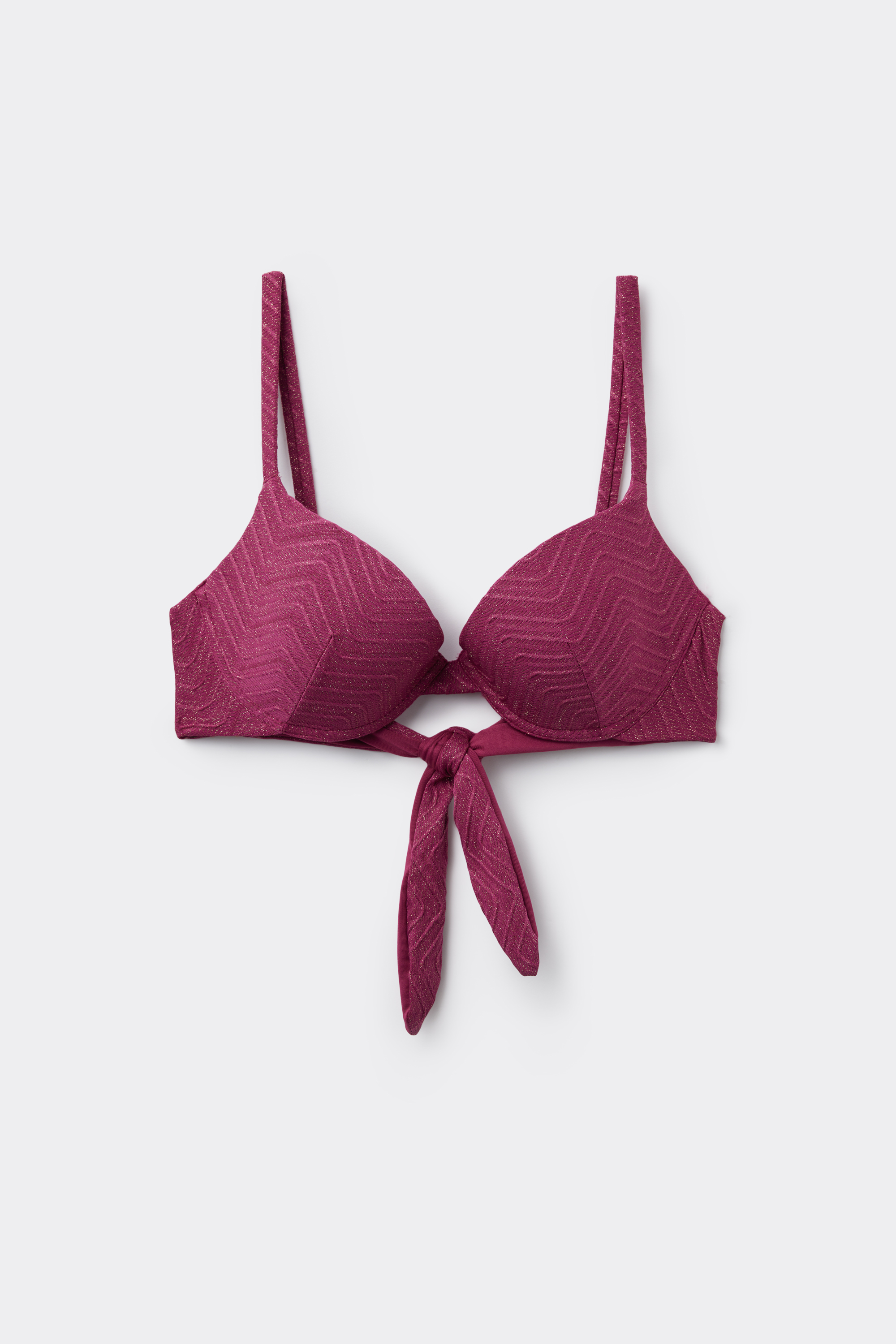 Top Bikini Push-Up Relleno Ligero Sparkling Touch Malva
