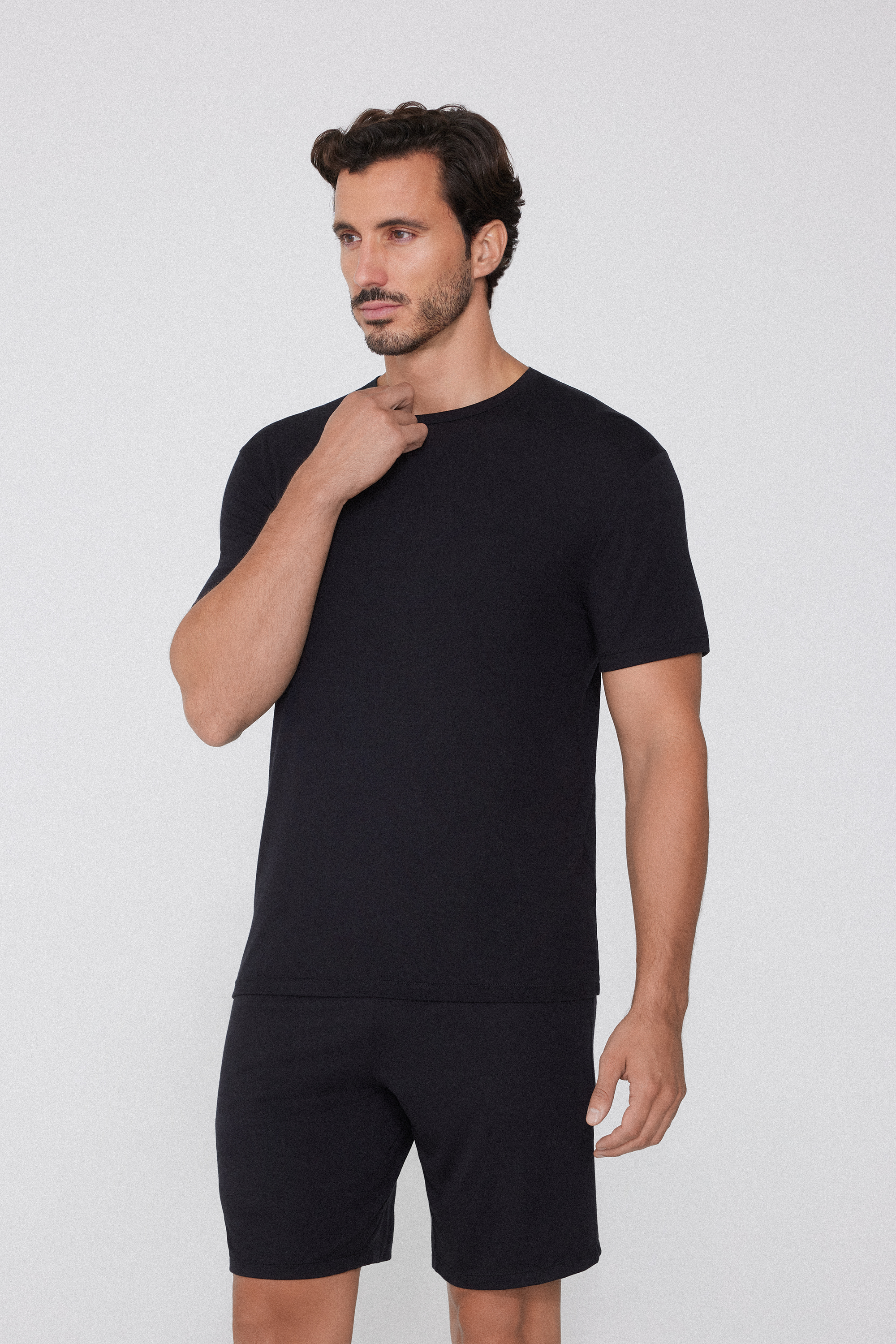 Viscose Crew-Neck T-Shirt