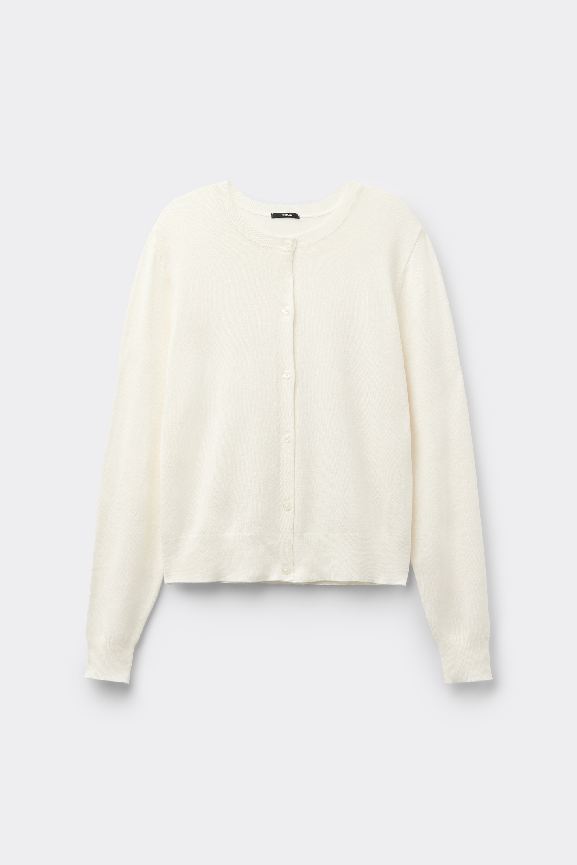 Fully-Fashioned Short Cardigan with Buttons