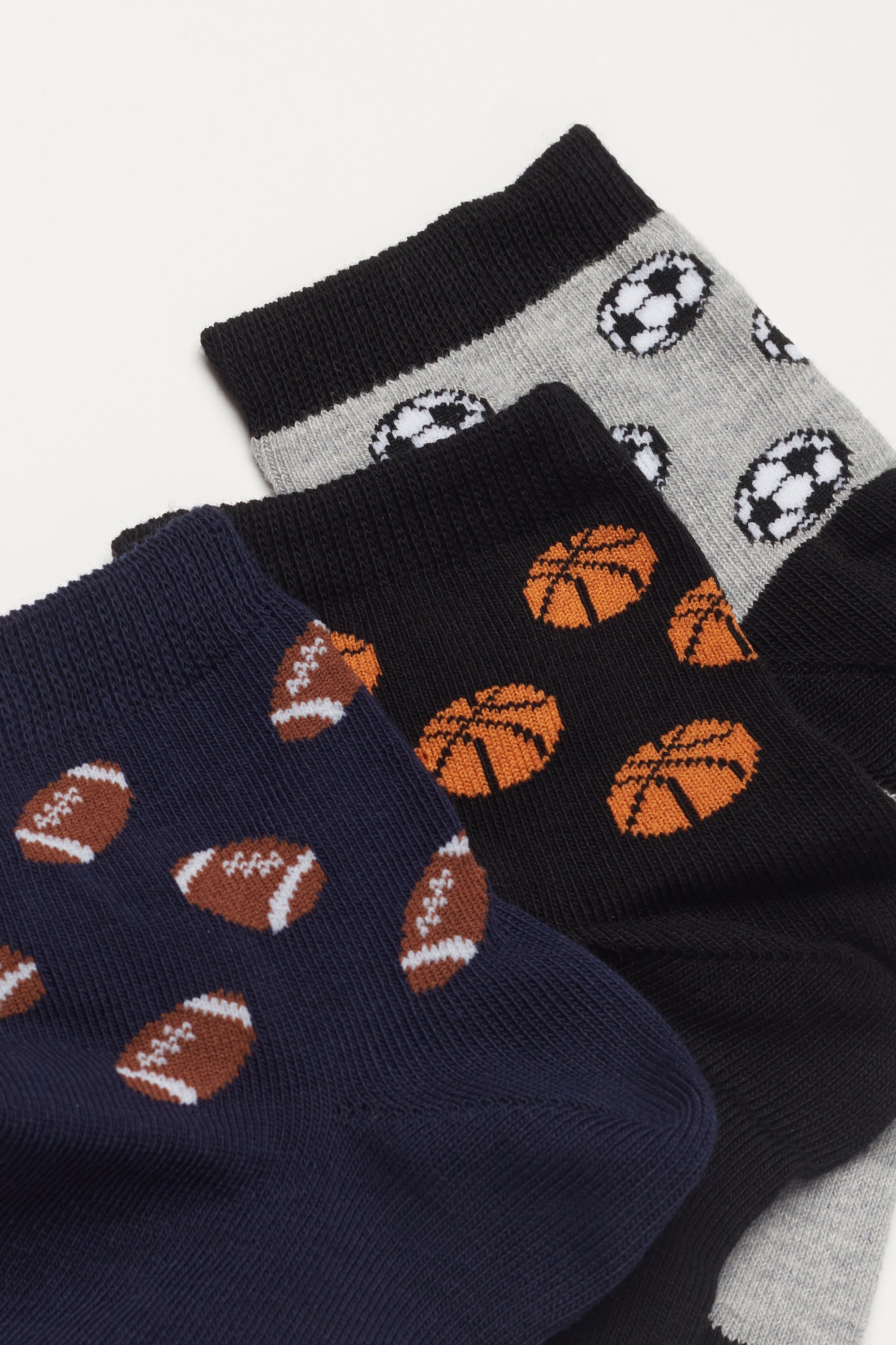 3&nbsp;Пари Бавовняних Шкарпеток без Борту з Візерунком для Хлопчиків