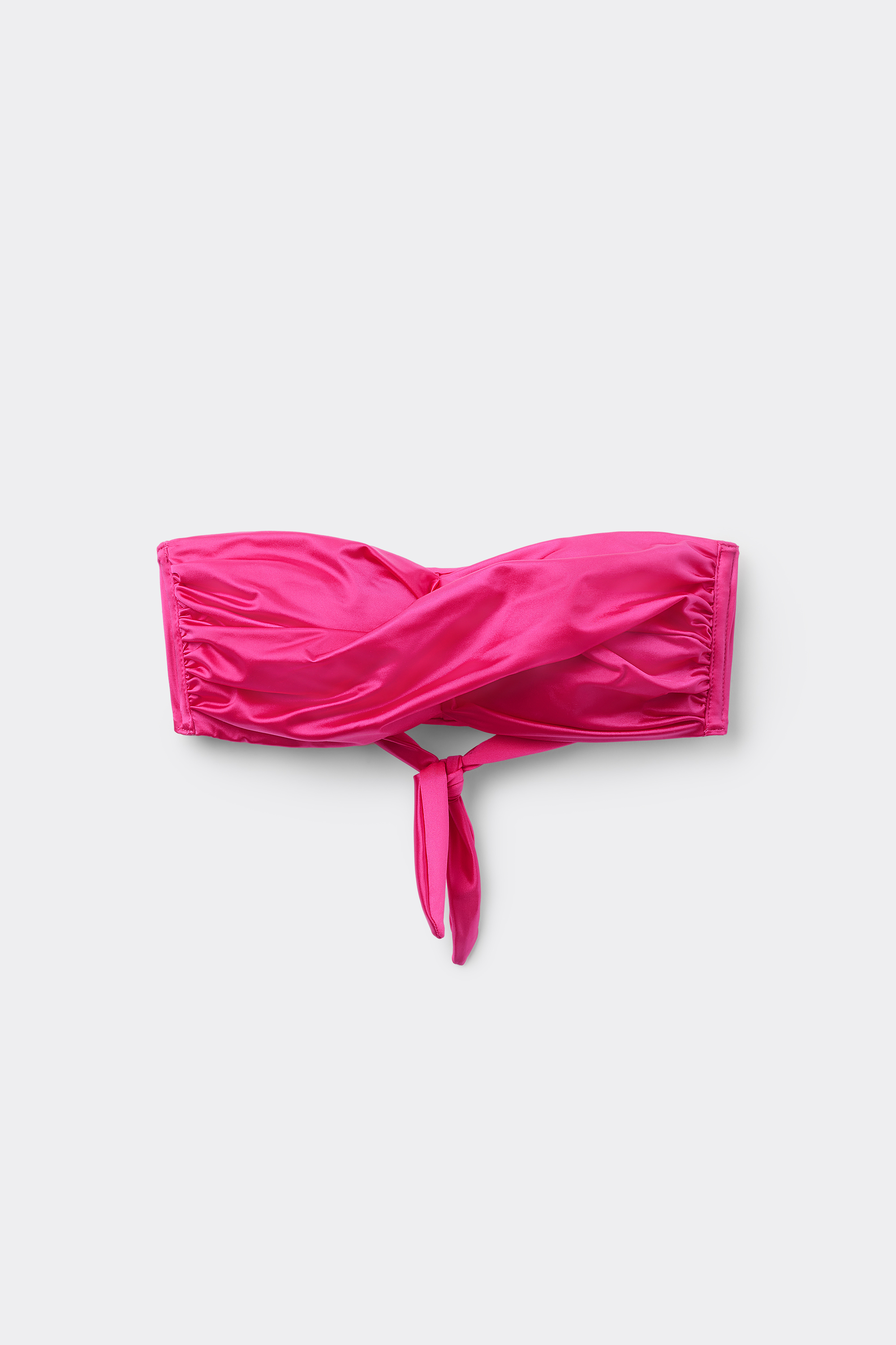 Shiny Glam Lightly Padded Bandeau Bikini Top