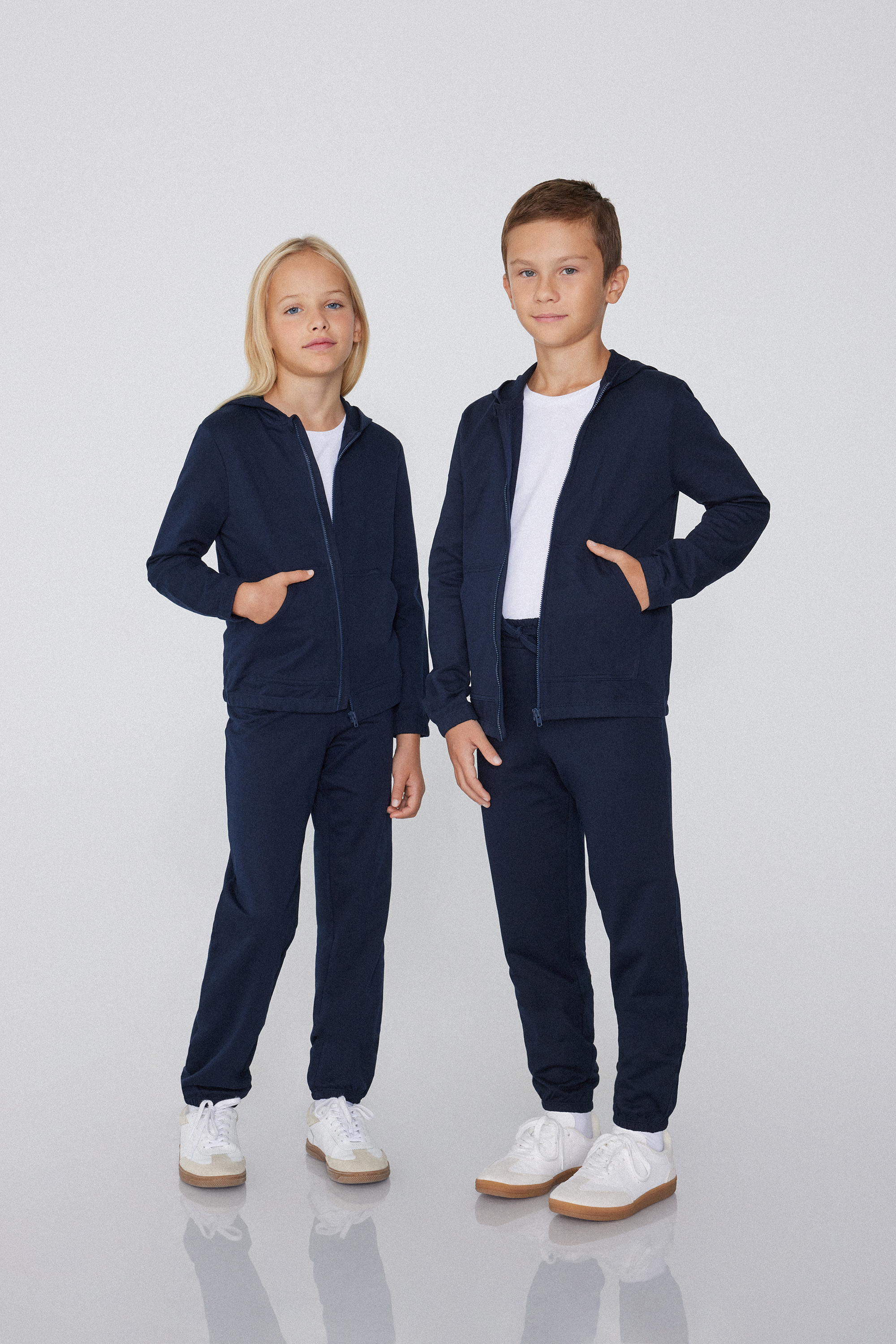 Бавовняний Дитячий Світшот Унісекс на Блискавці з Капюшоном