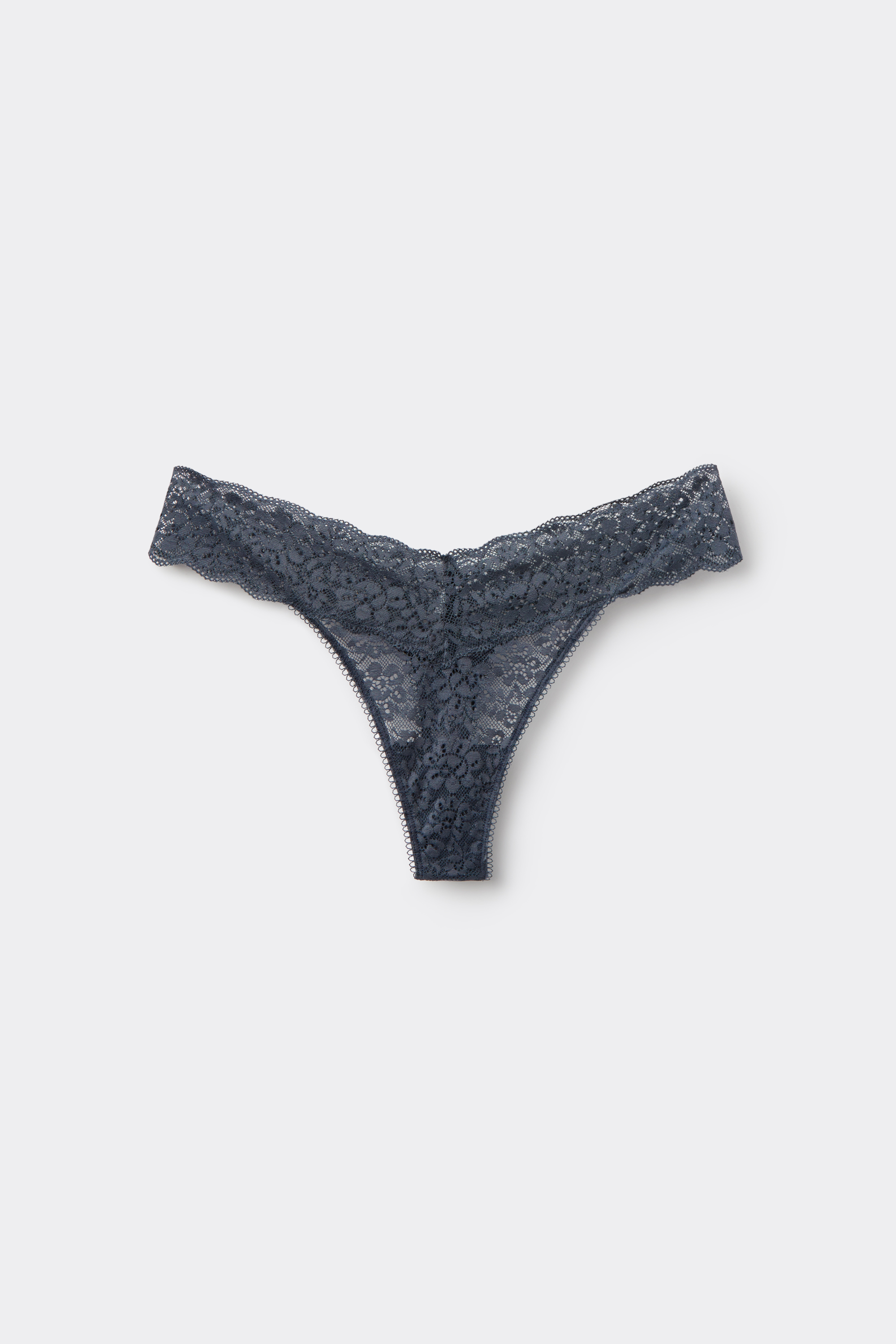 Recycled Lace High-Cut Thong