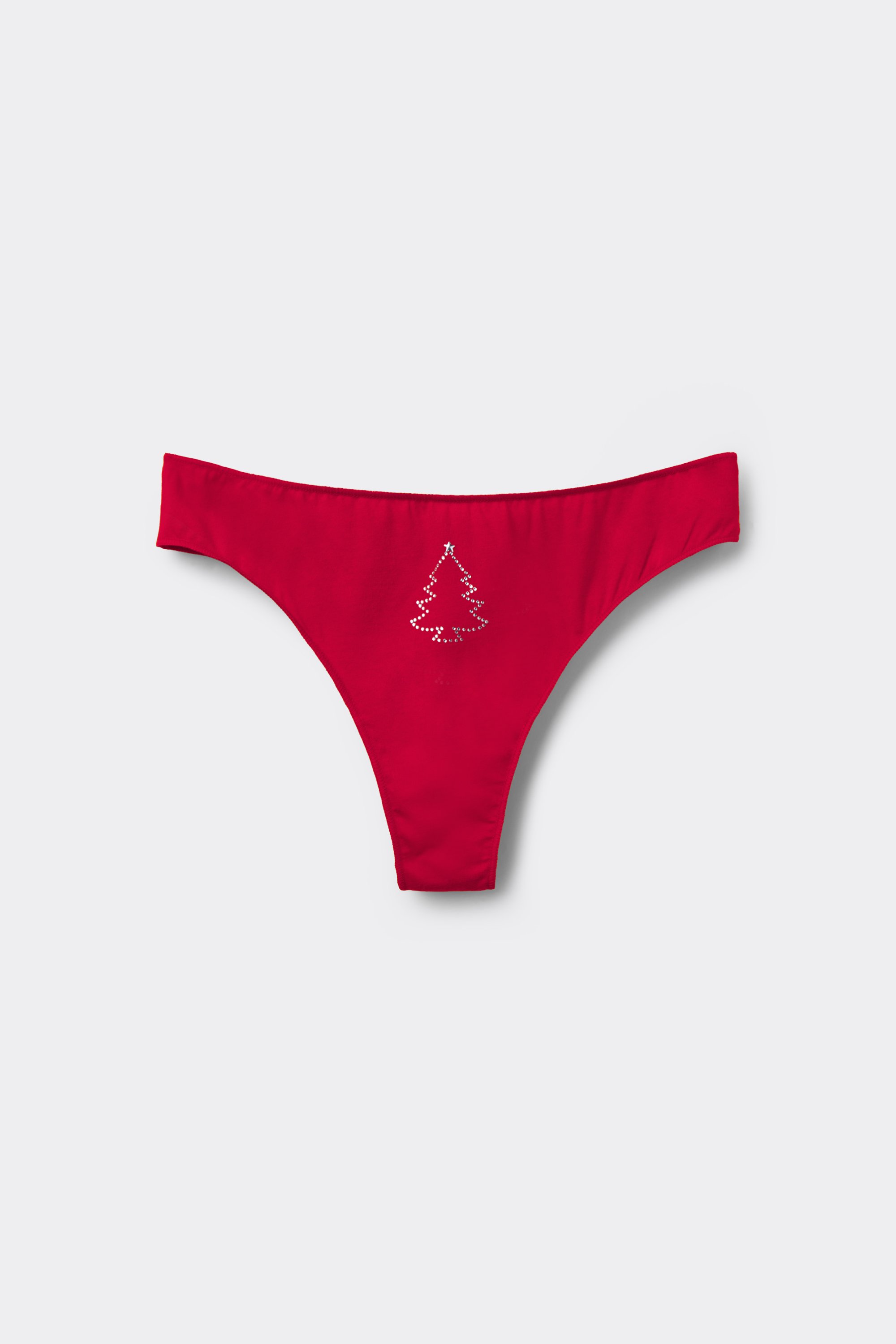Brazilian Panties in Cotton with Rhinestones