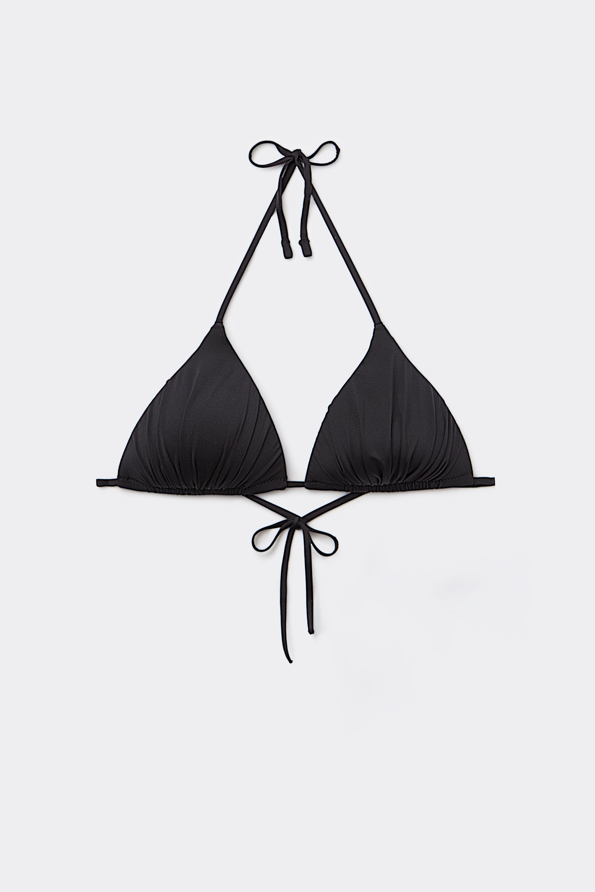 Haut de Bikini Triangle L&eacute;g&egrave;rement Rembourr&eacute; Fronc&eacute; Microfibre Recycl&eacute;e