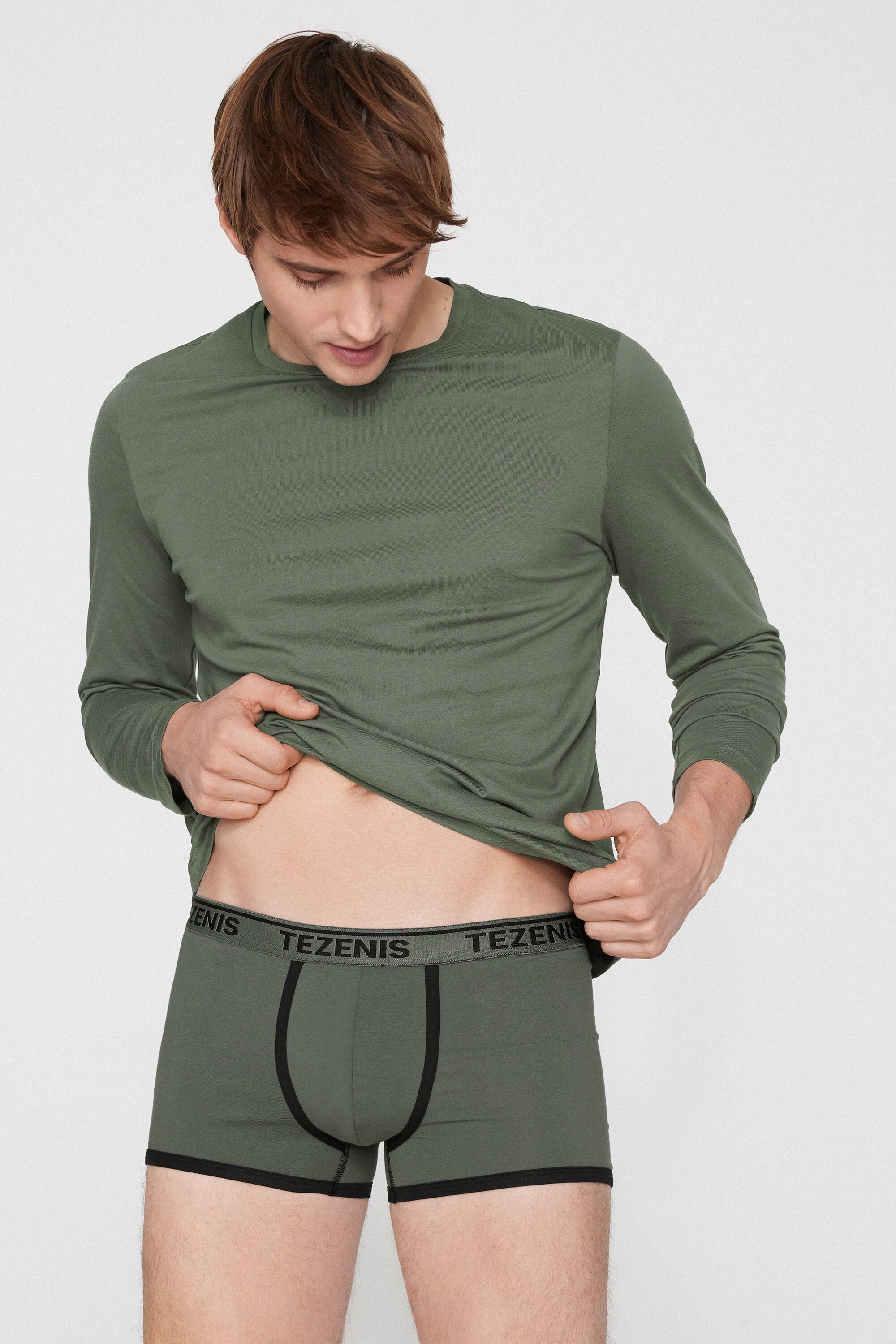 B&oacute;xer de Algod&oacute;n org&aacute;nico con Bordes Contraste y Logo