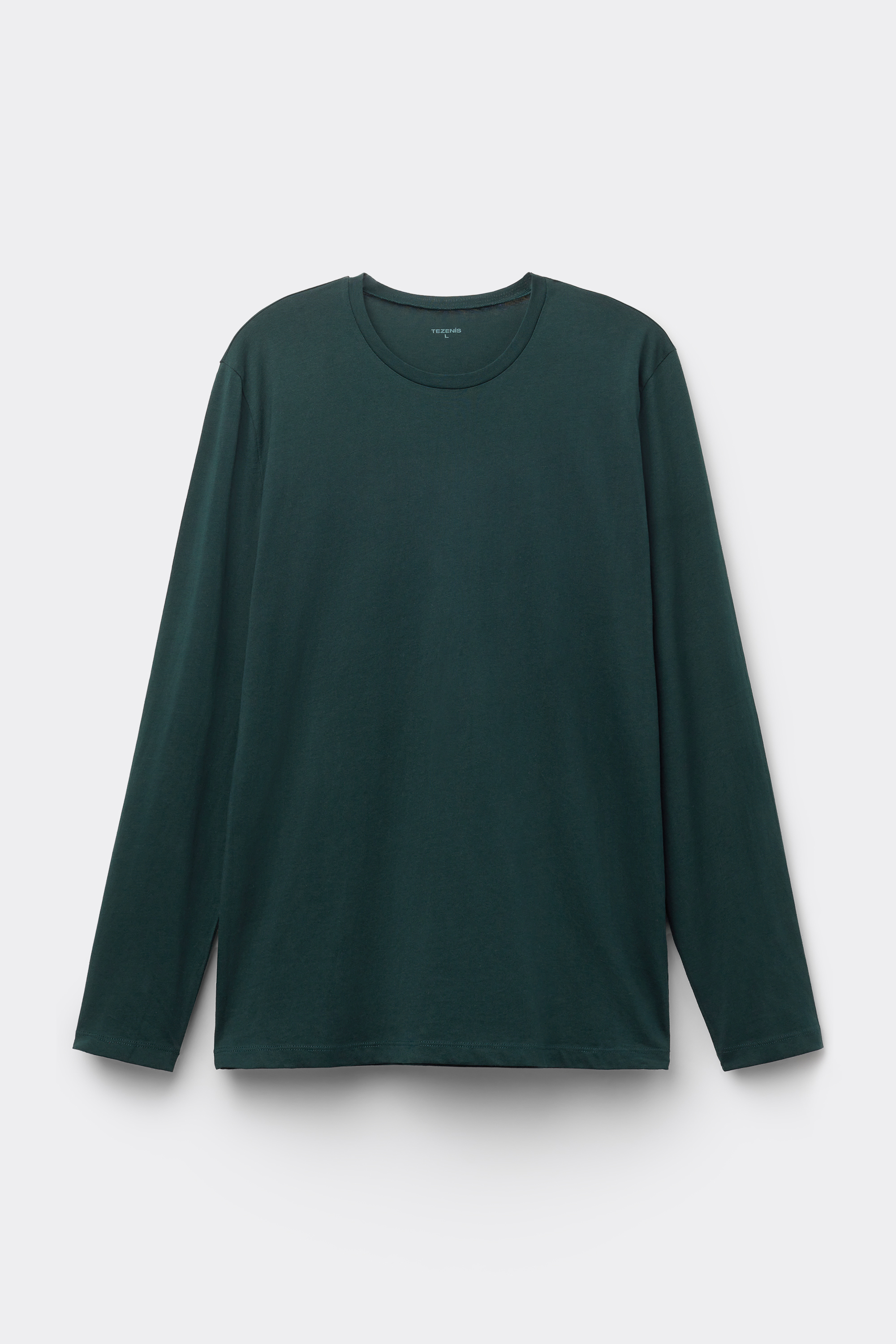 Long-Sleeved Crew-Neck 100% Cotton Sweater