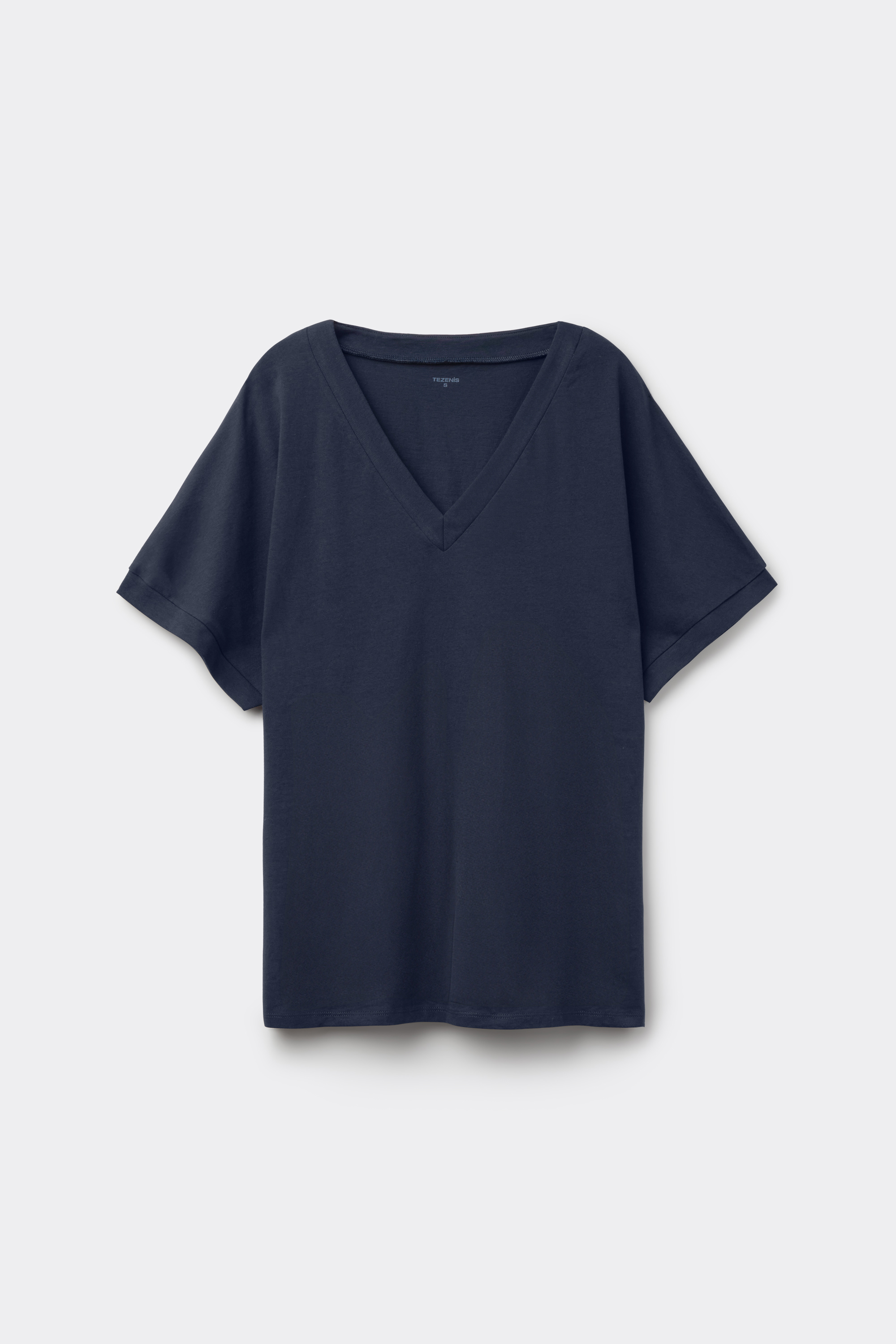 100% Cotton V-Neck T-Shirt