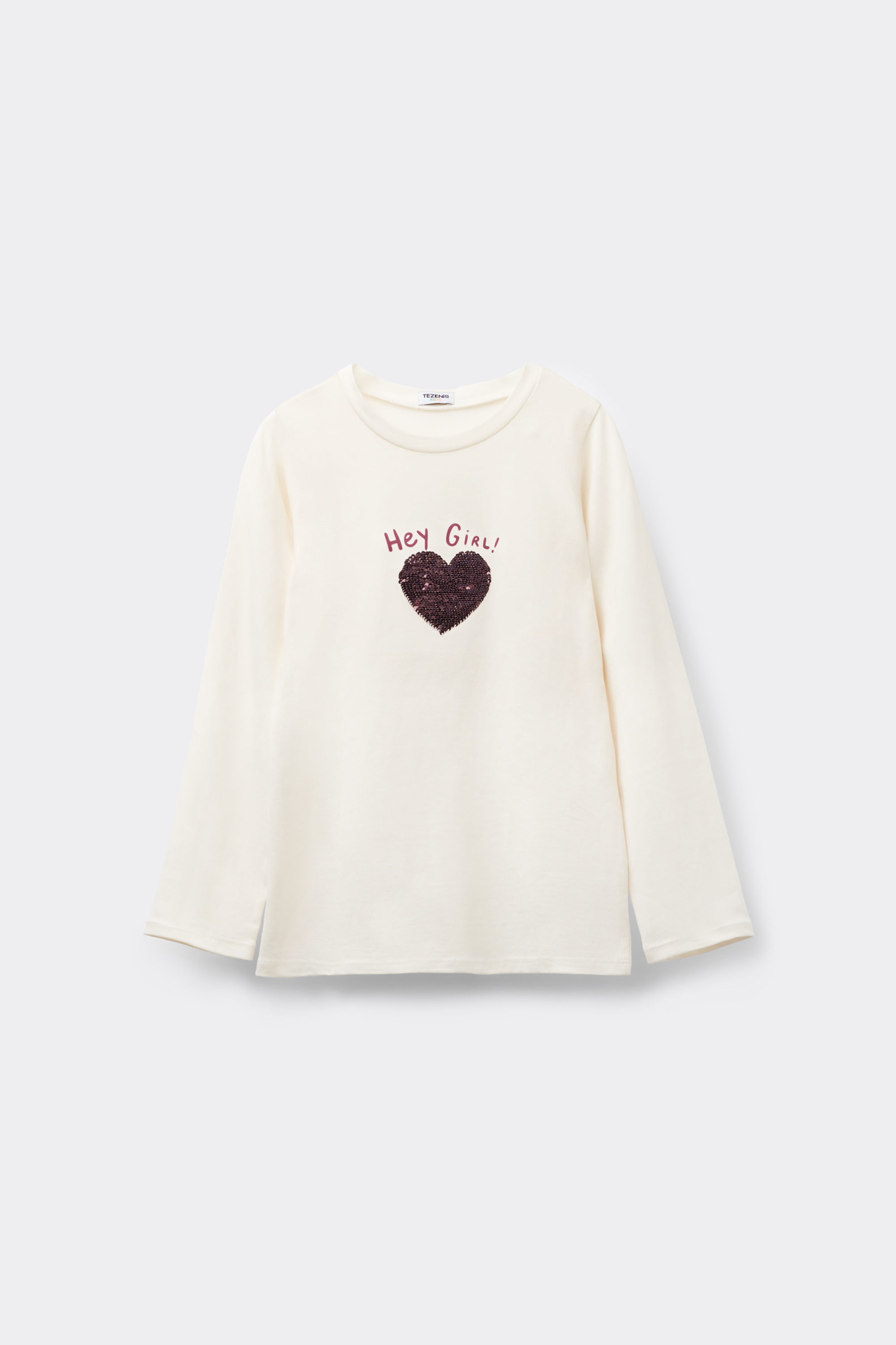 Pull Manches Longues Fille Coton Imprim&eacute;