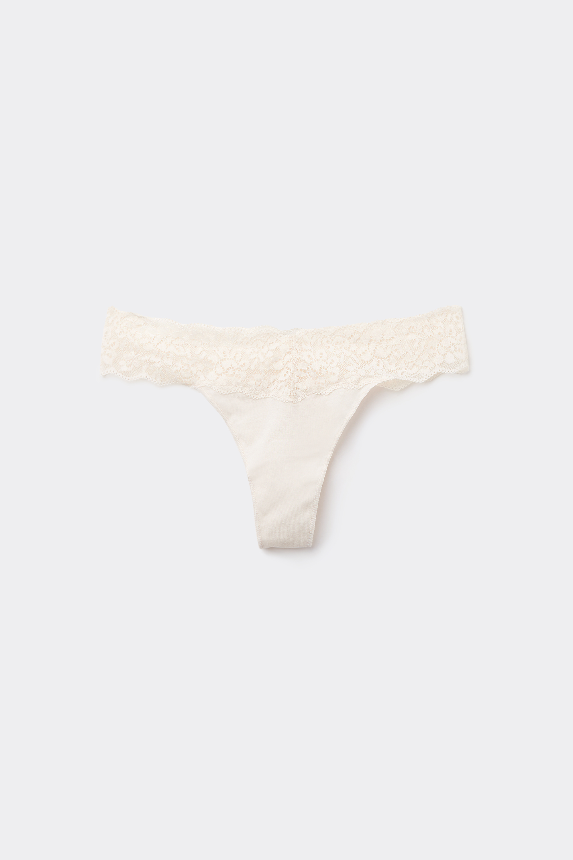 Recycled Cotton and Lace Brazilian Panties