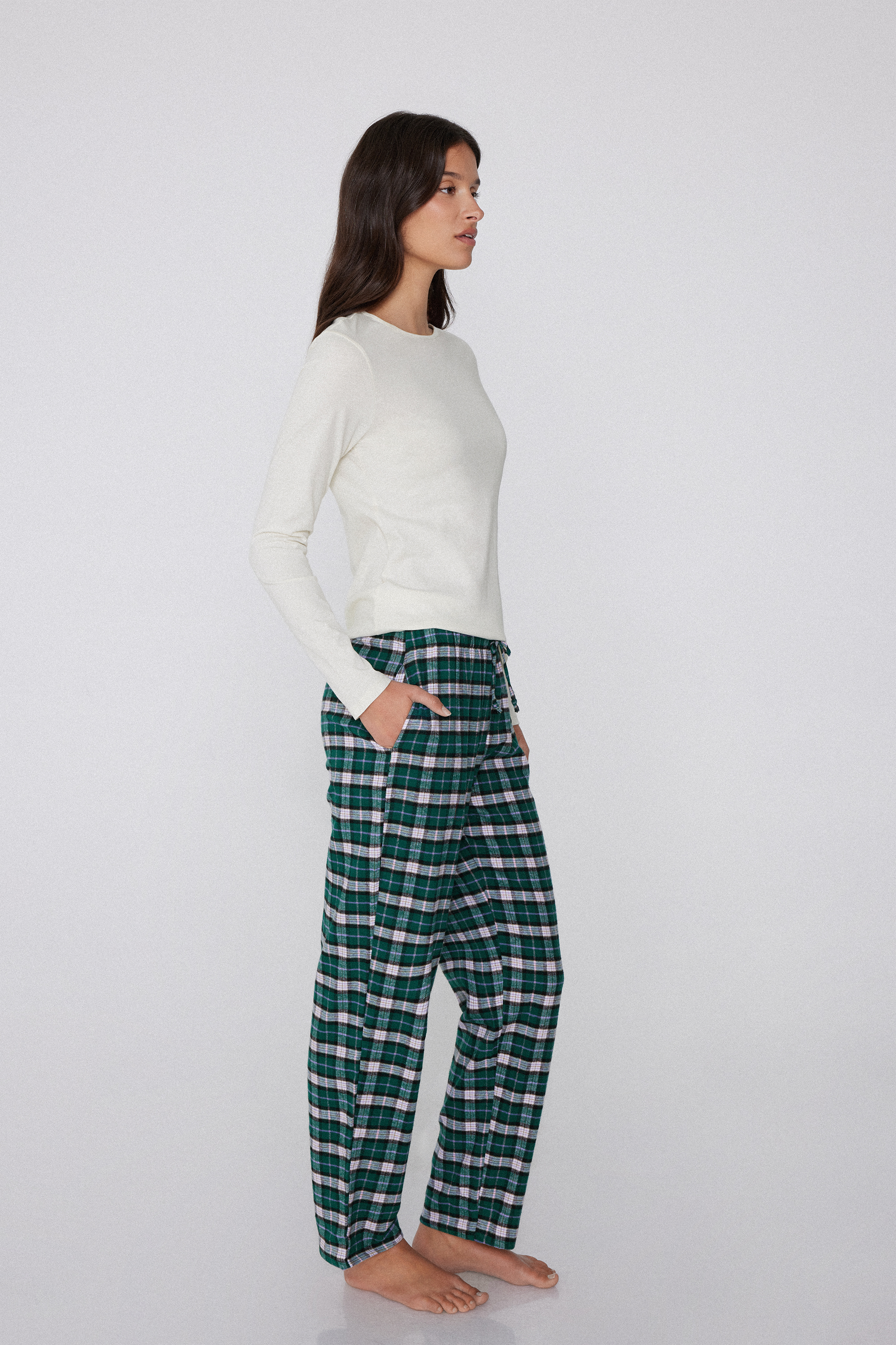 Full Length Printed Flannel Pants