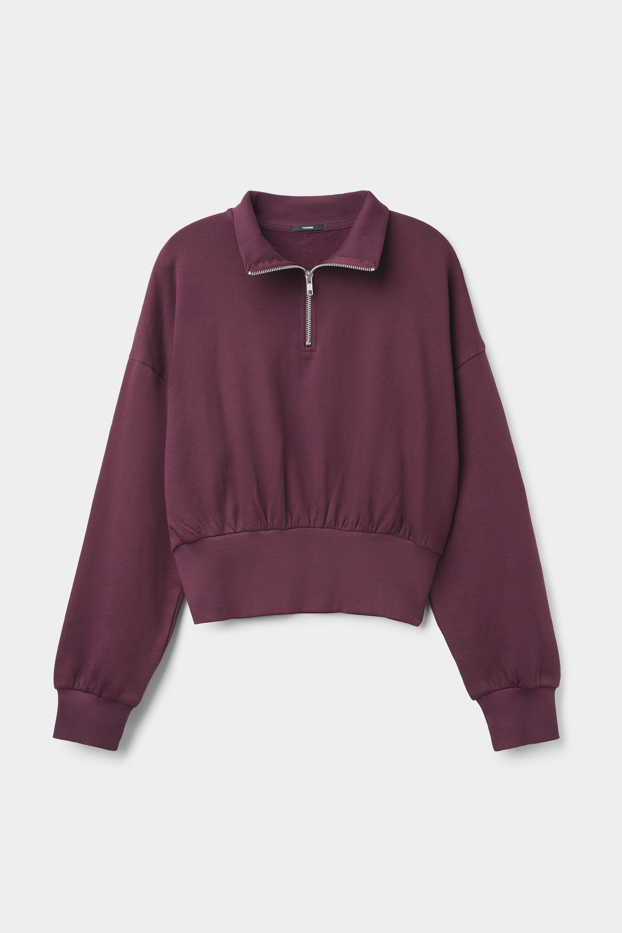 Cropped Zip-Up Sweatshirt