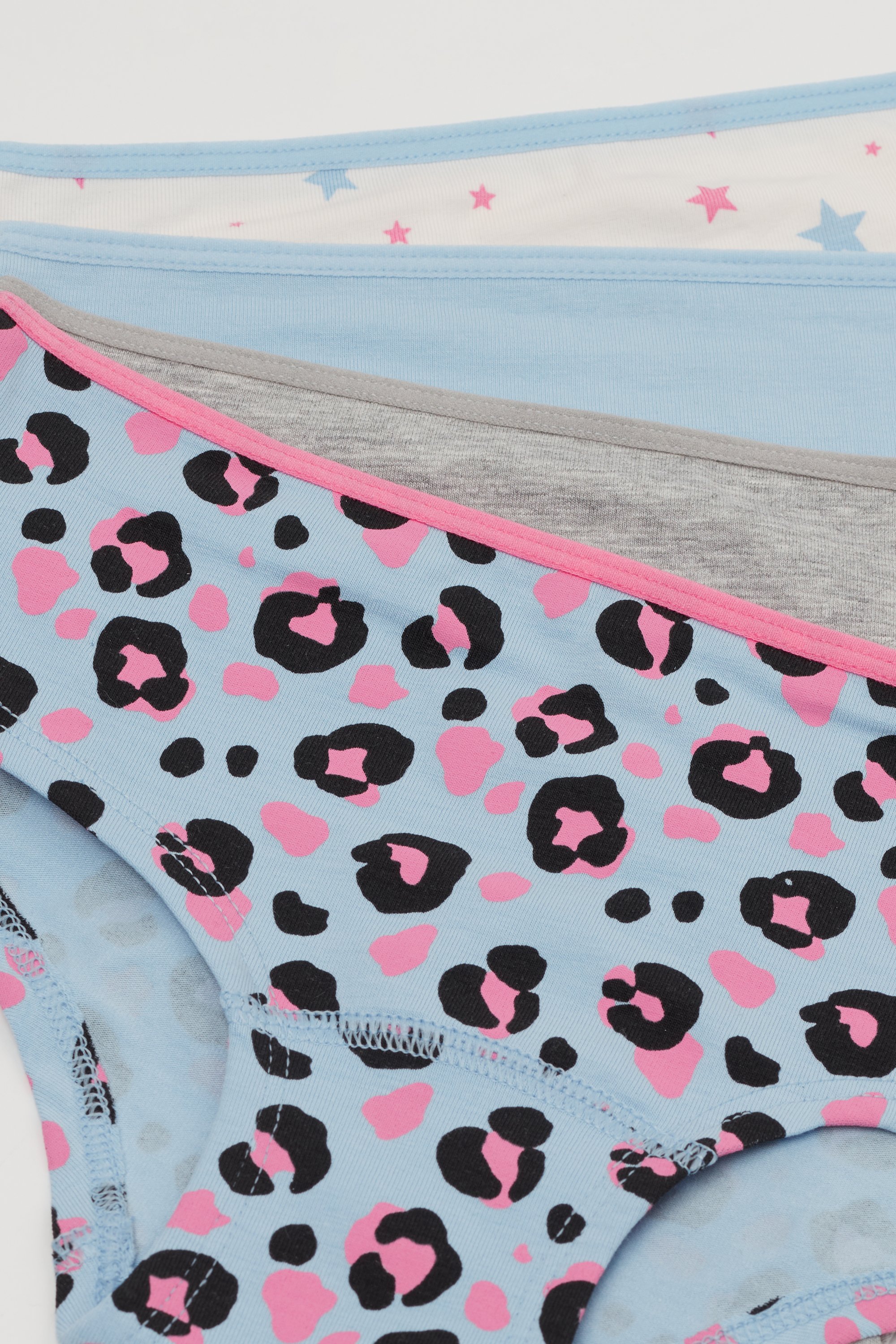 4 Pairs of Girls&rsquo; Printed Cotton Shorts