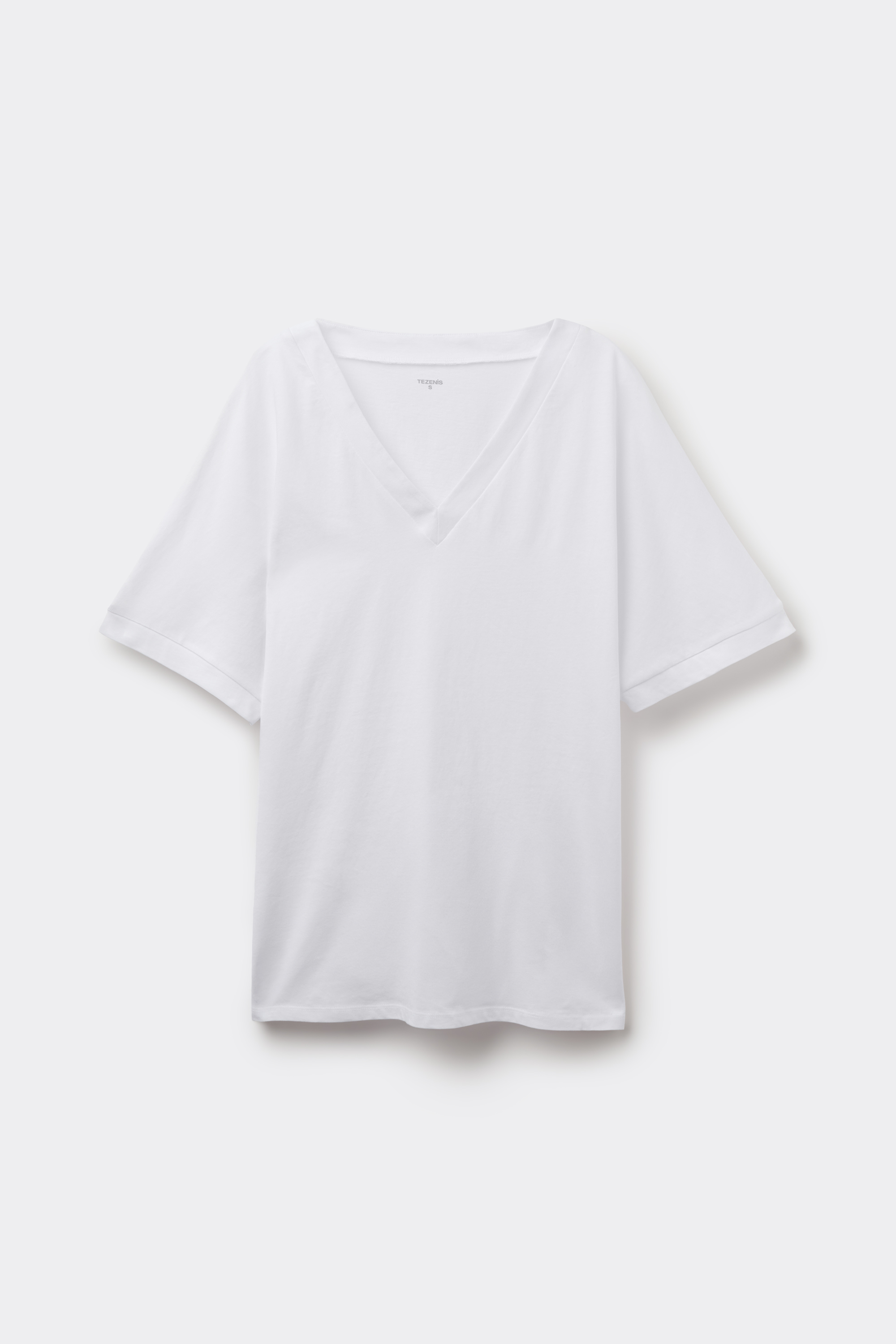 T-Shirt Col en V 100&nbsp;% Coton