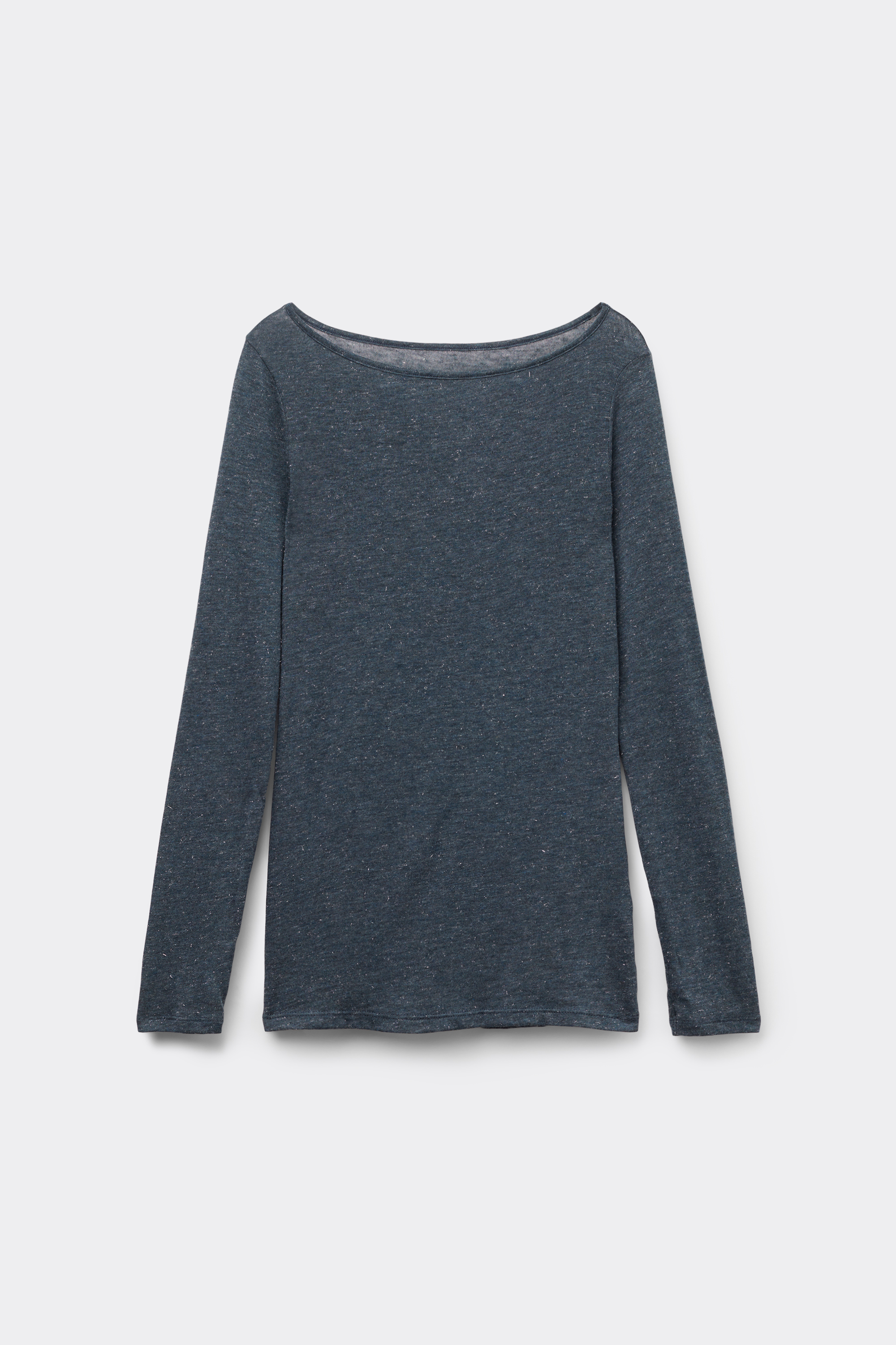 Джемпер із Вирізом &laquo;Човник&raquo; і Довгими Рукавами з Мериносової Вовни Ламе та Віскози