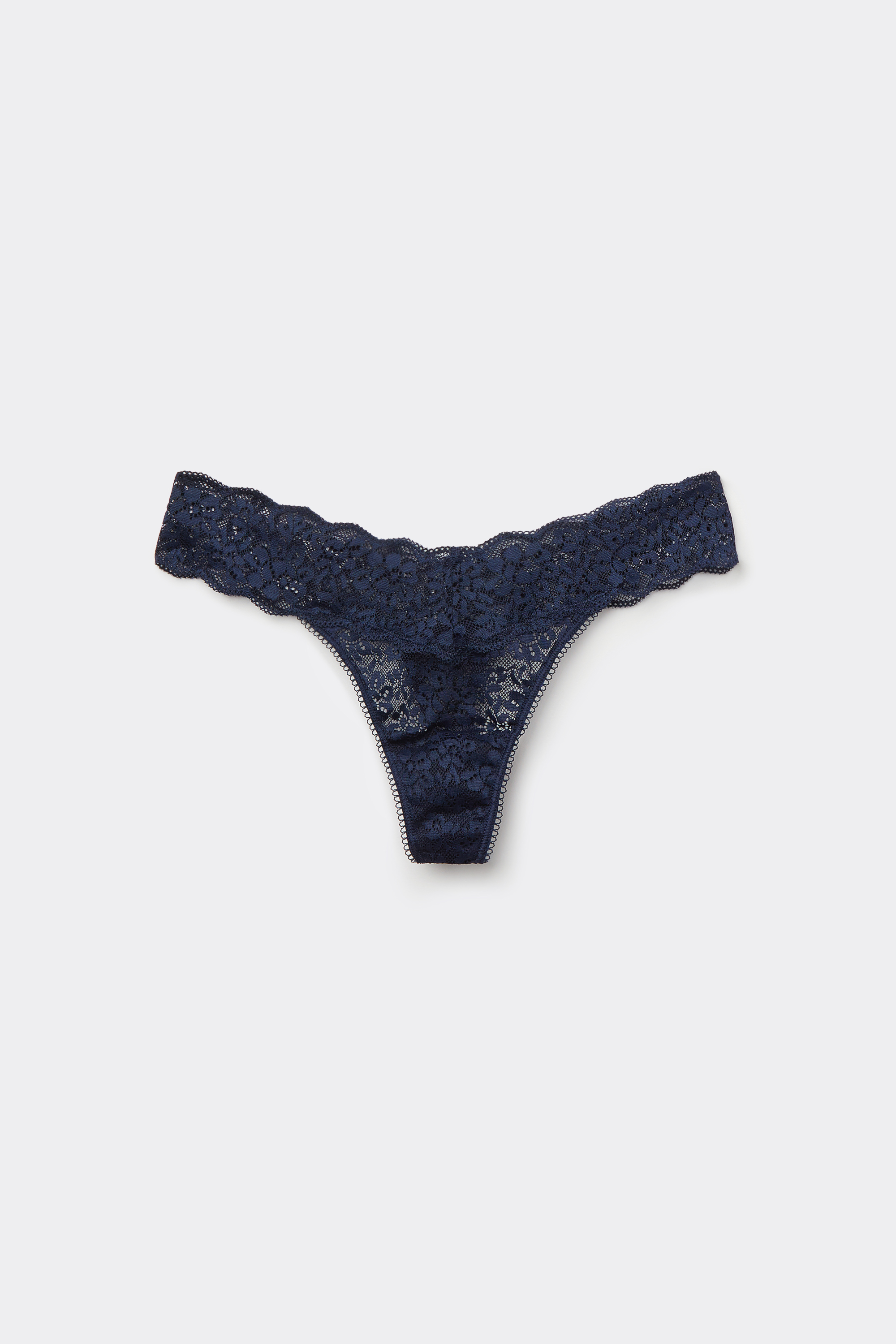 High-Leg Recycled Lace G-String