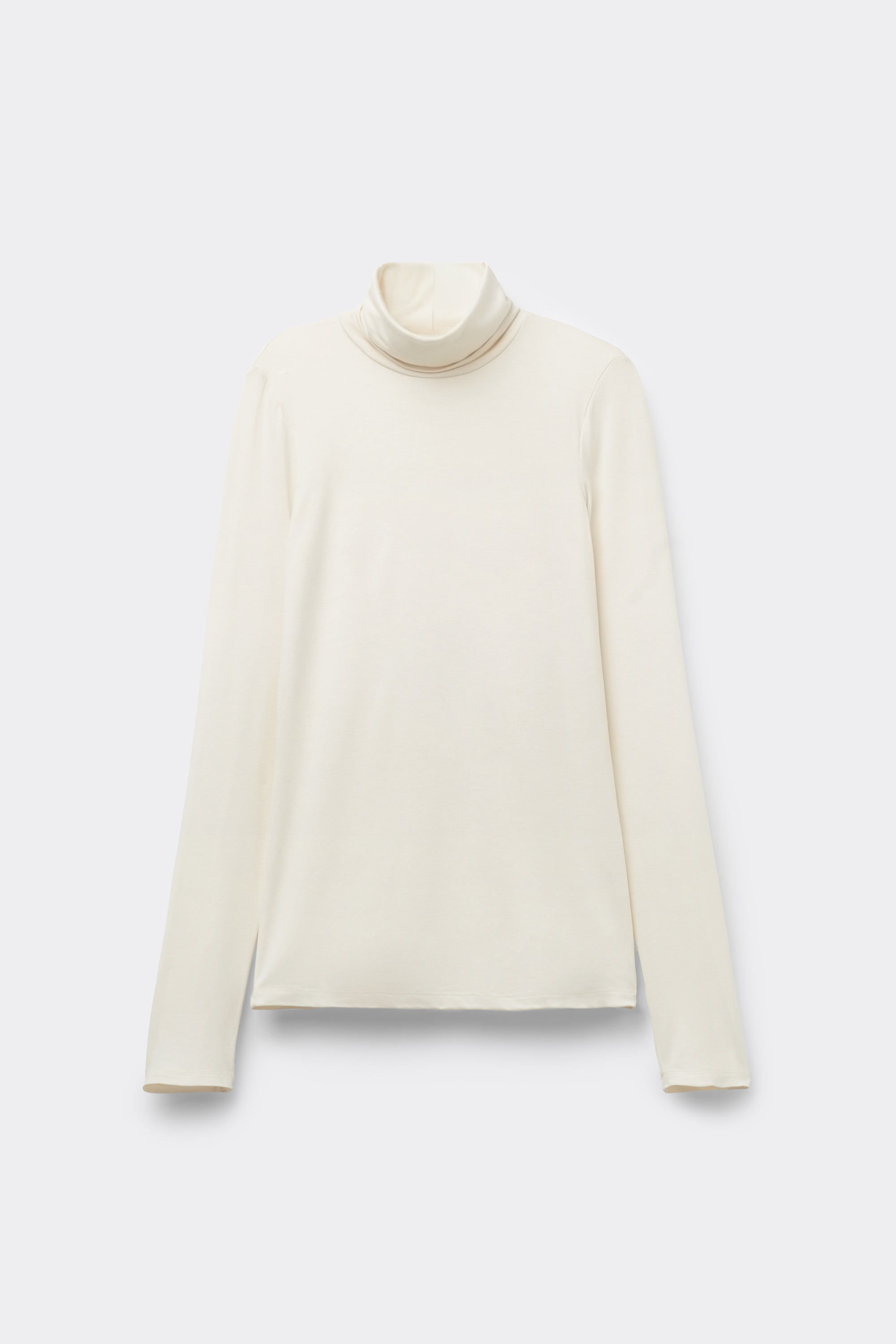 Long Sleeve Viscose Turtleneck Top