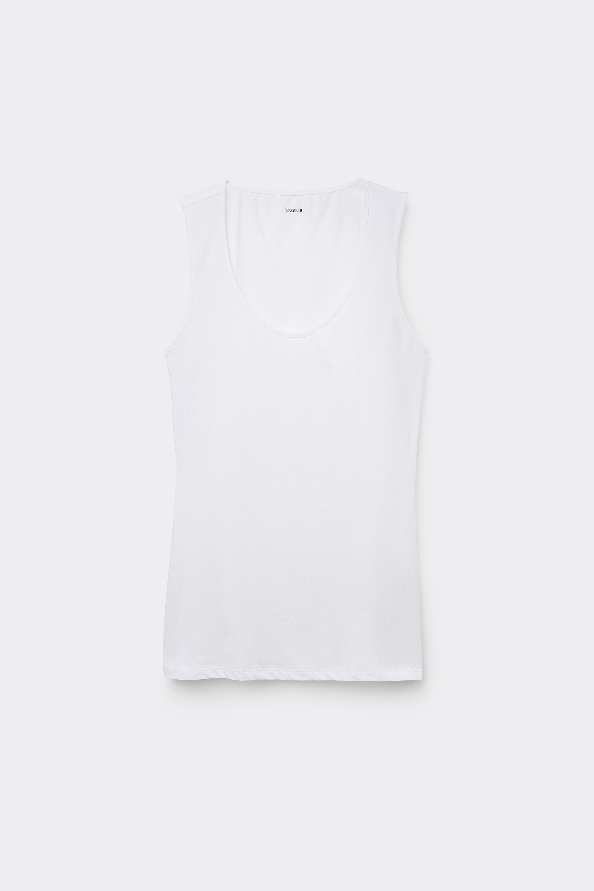 Tanktop aus Bio-Baumwolle mit breiten Tr&auml;gern und Rundhalsausschnitt