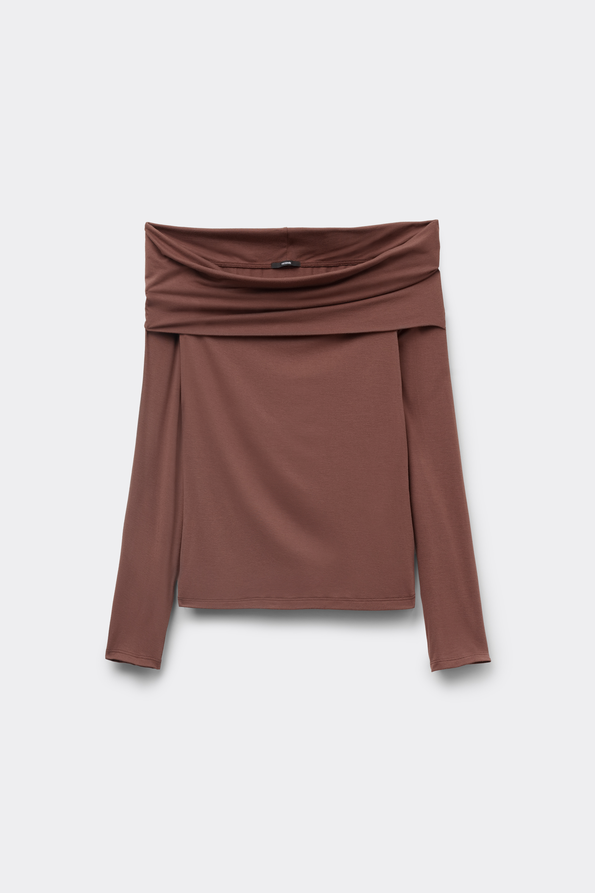 Off-Shoulder Long Sleeve Viscose Top