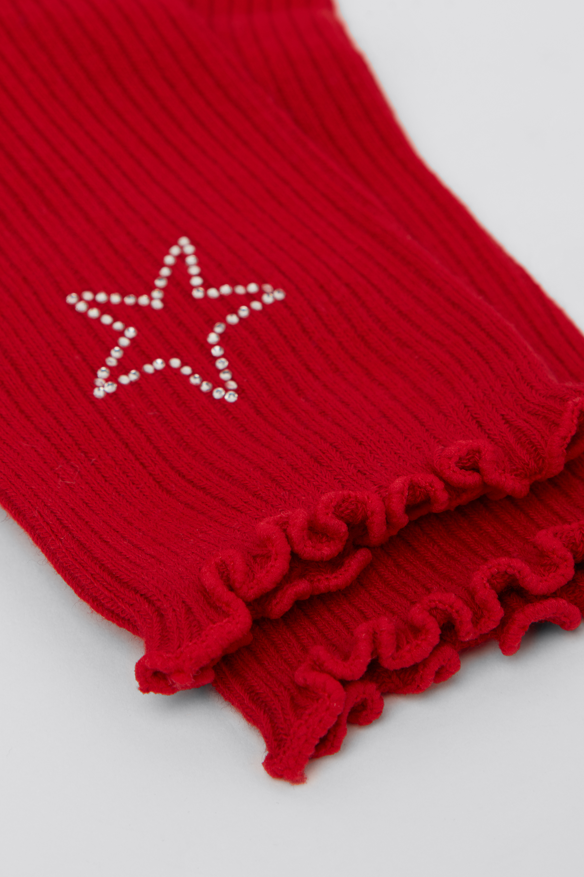 Ribbed Cuffless Short Socks