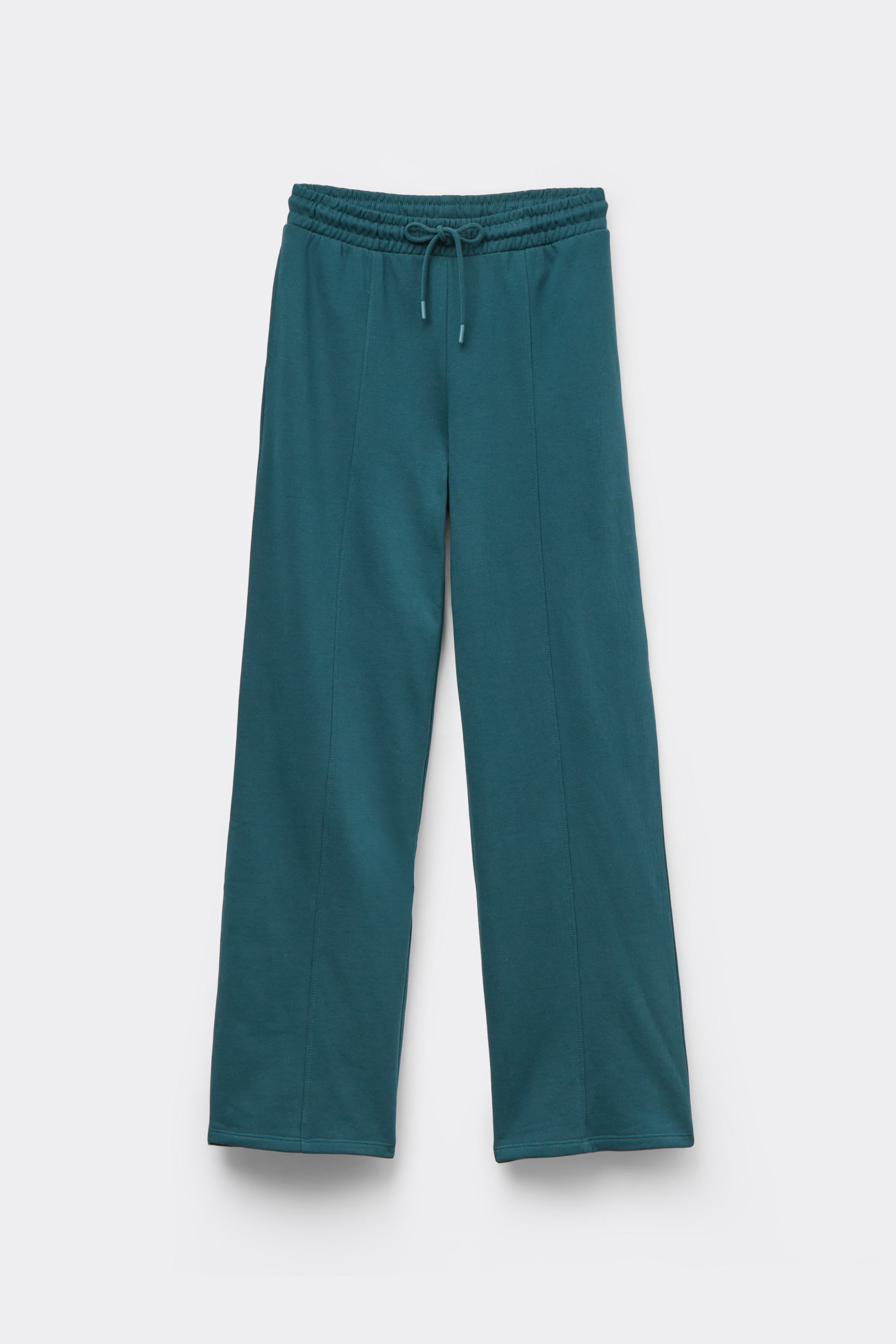 Spodnie Dresowe Typu Palazzo ze Szwami i Troczkiem