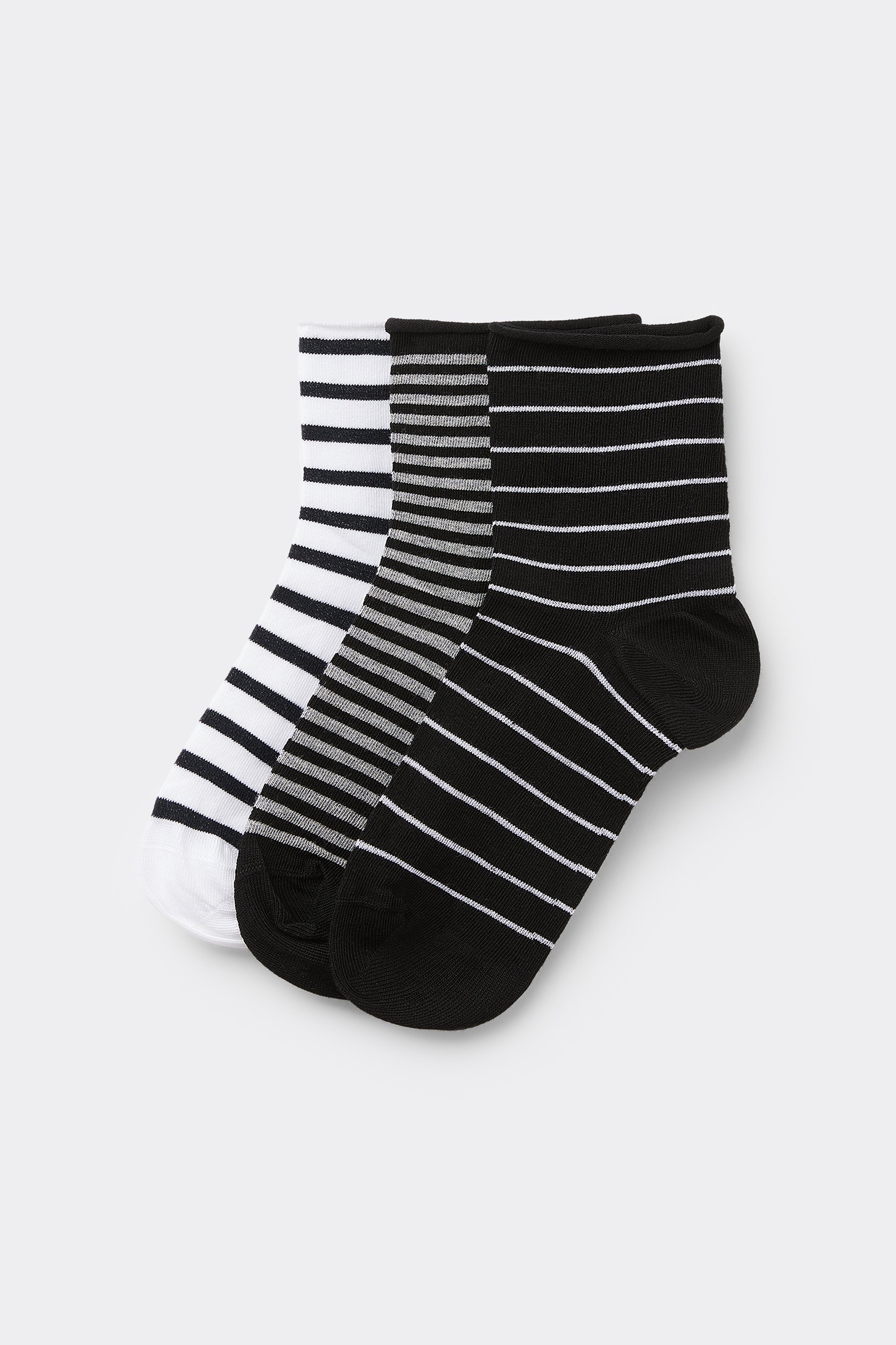 3&nbsp;Пари Бавовняних Шкарпеток без Борту з Візерунком для Жінок