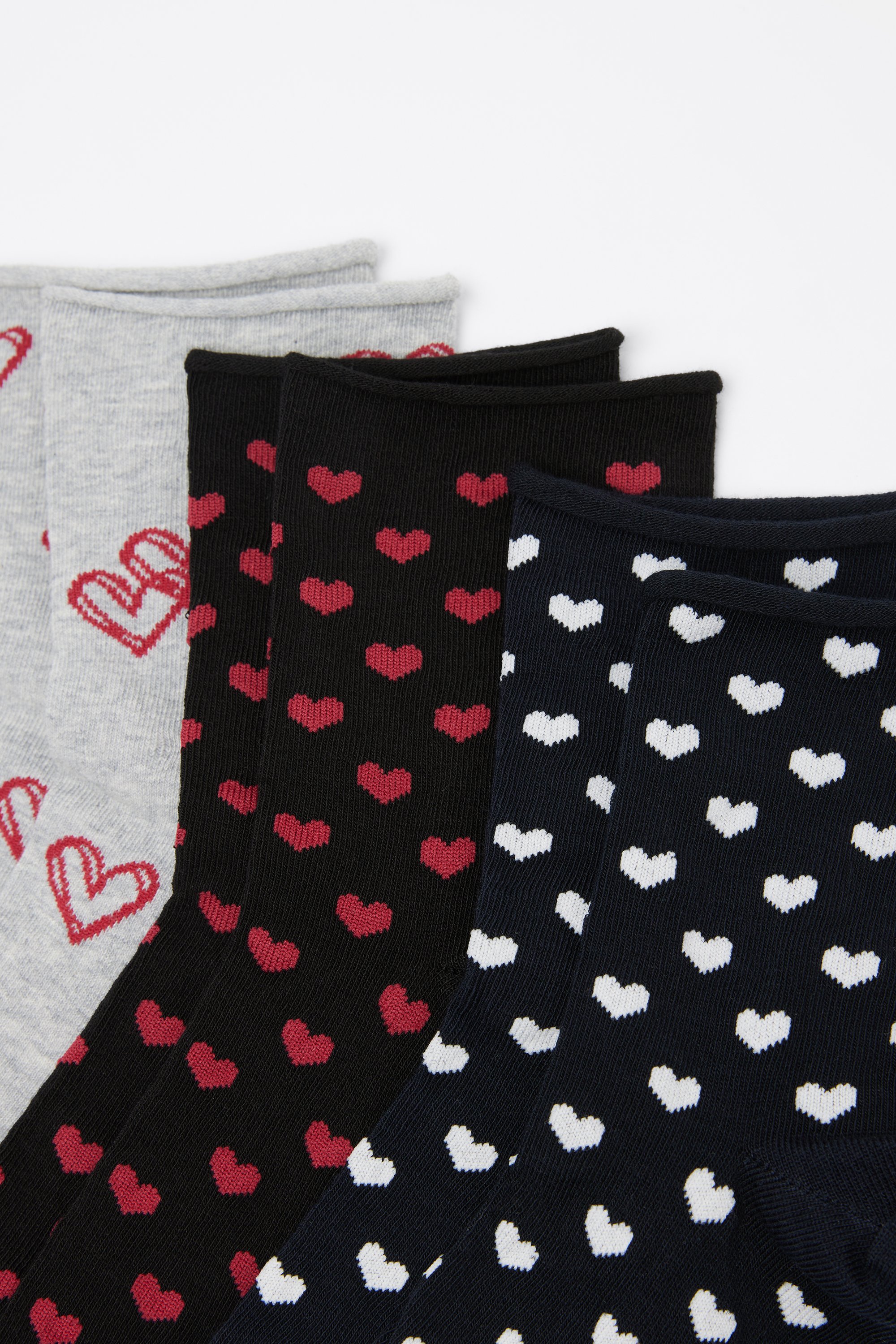 3&nbsp;Пари Бавовняних Шкарпеток без Борту з Візерунком для Жінок