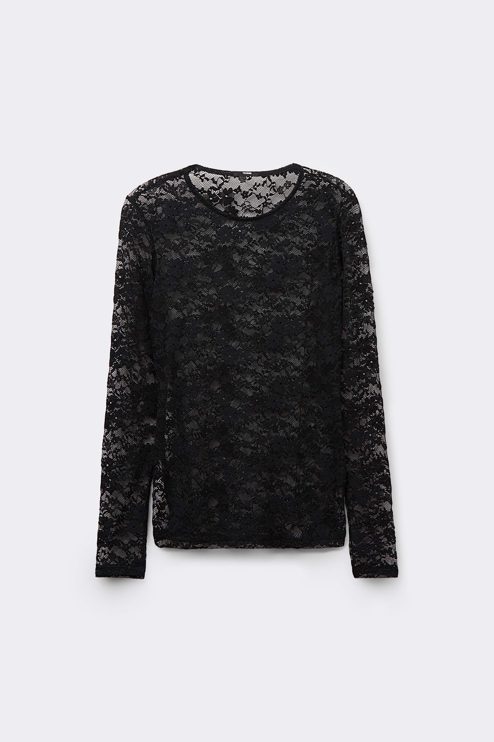 Мереживний Лонгслів із Круглим Вирізом