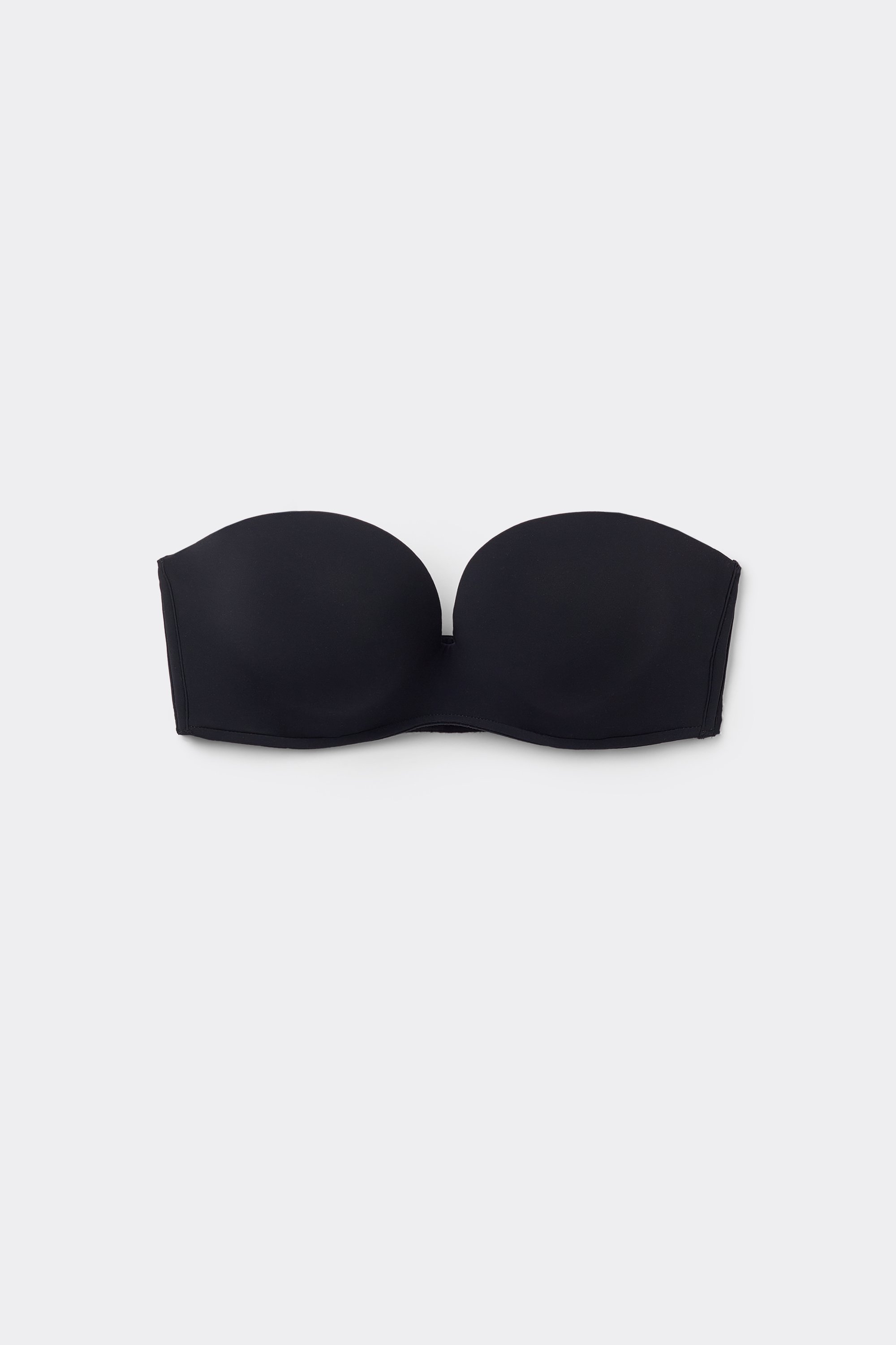 Recycled Microfiber Low-Neck Padded Bandeau Bra
