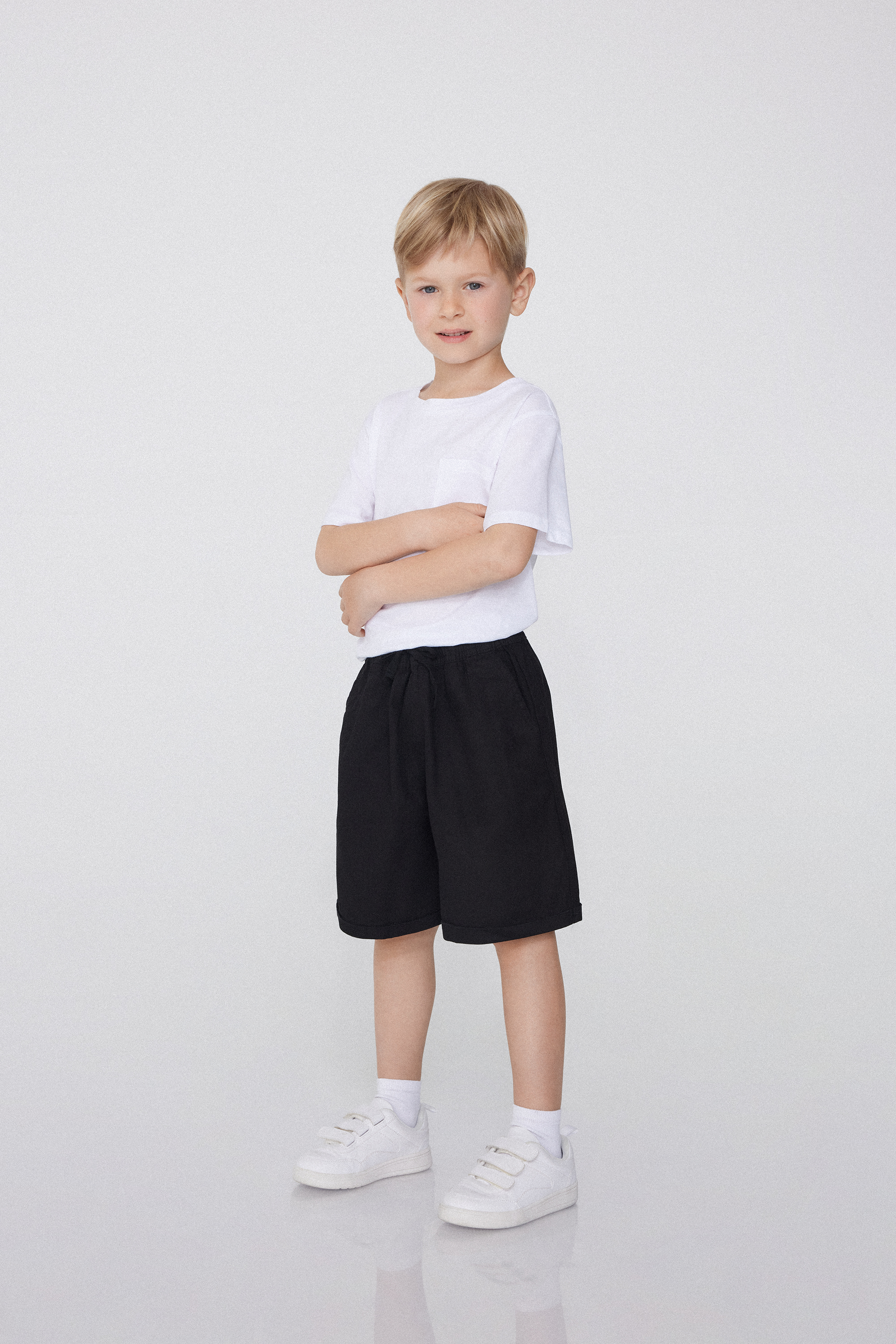 Short Denim Gar&ccedil;on Cordon de Serrage