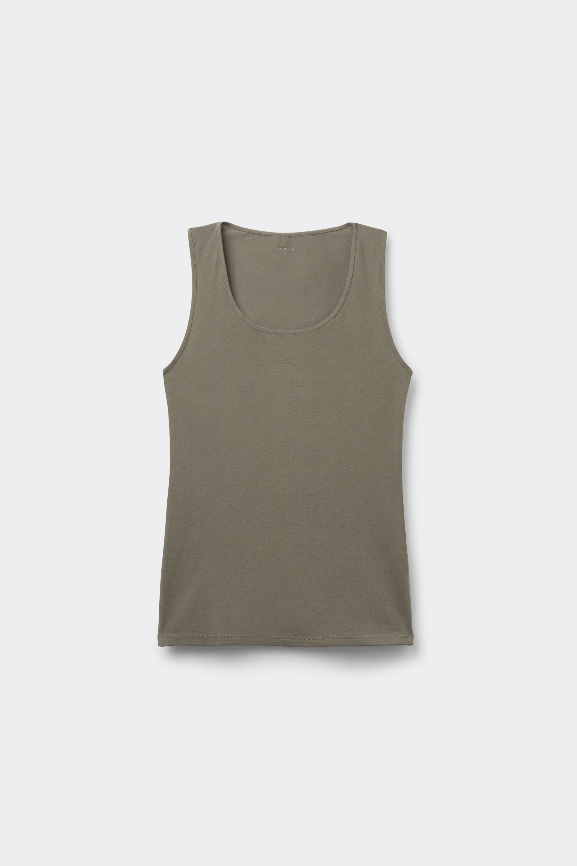 Tanktop aus Bio-Baumwolle mit breiten Tr&auml;gern und Rundhalsausschnitt