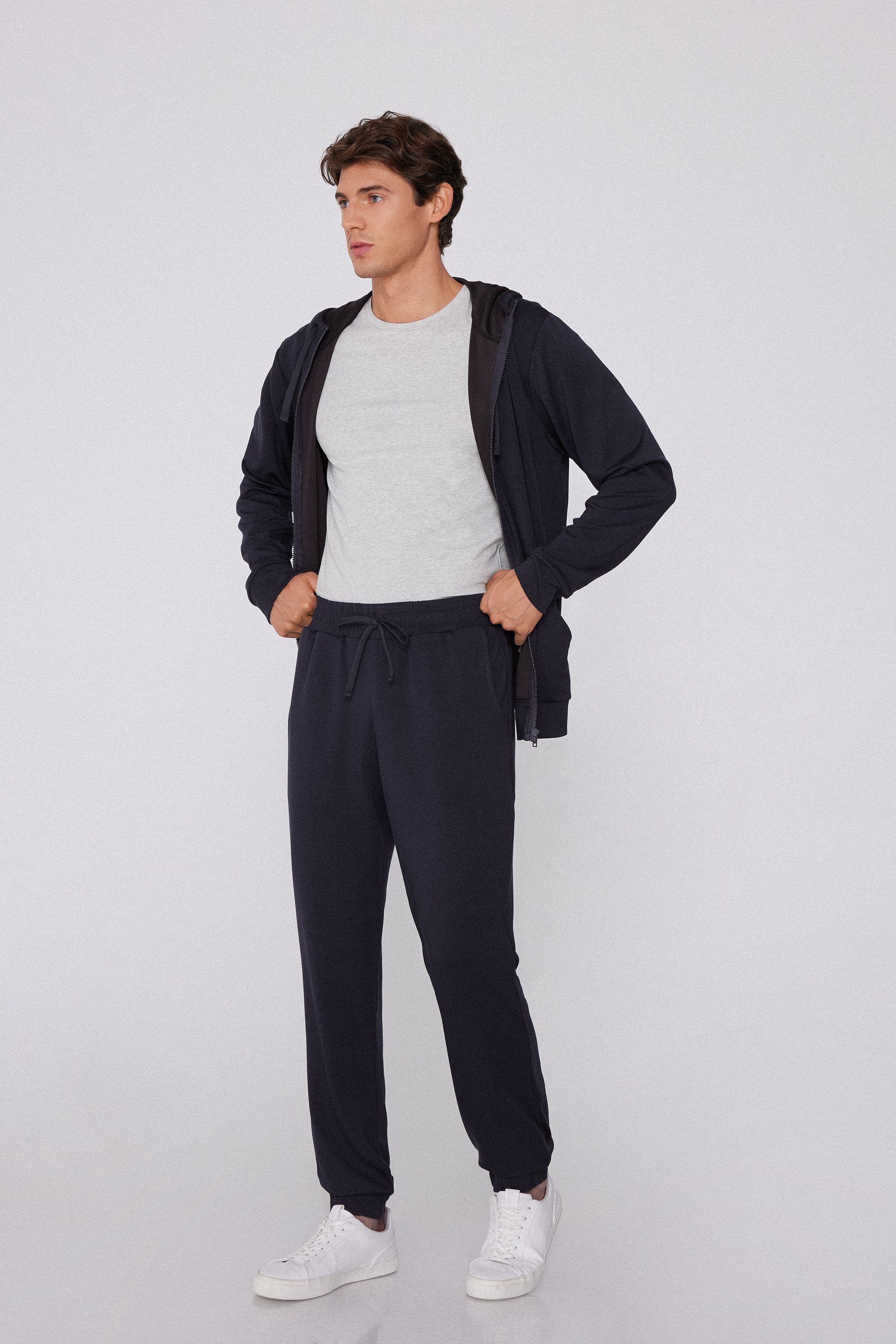 Pantaloni Lunghi in Felpa Double