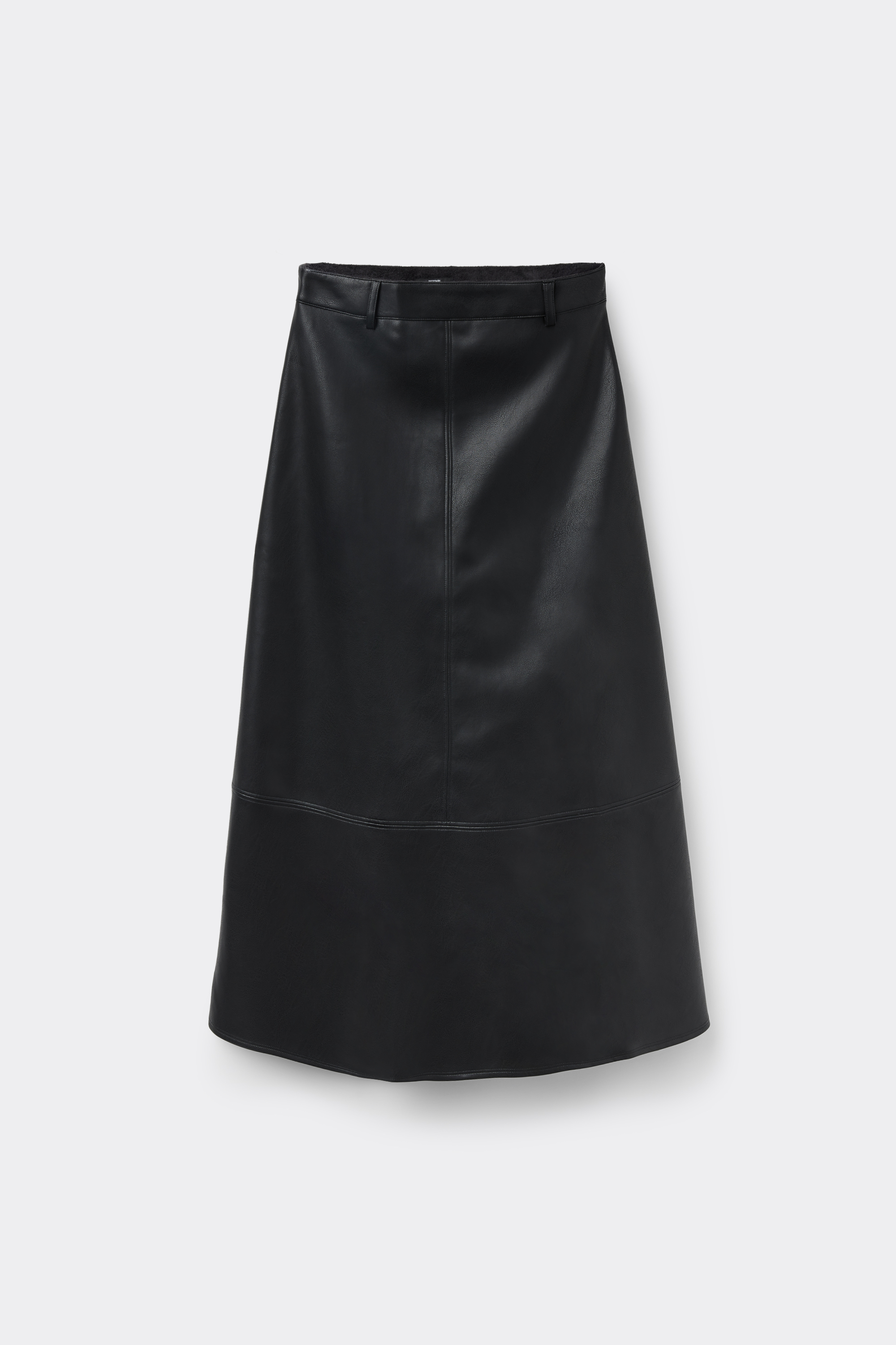 Leather-Effect Midi Skirt