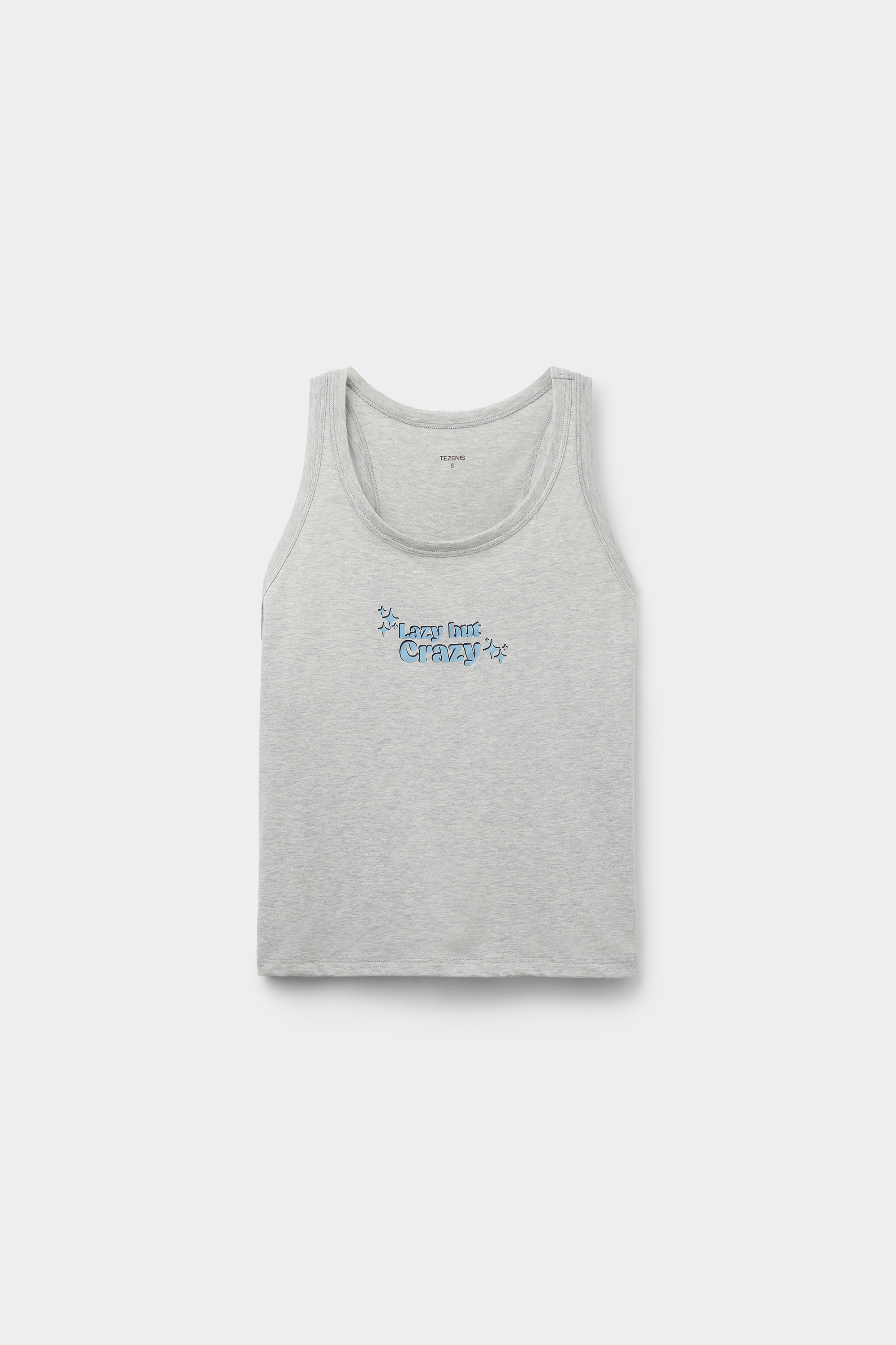 D&eacute;bardeur Larges Bretelles Coton avec Imprim&eacute;