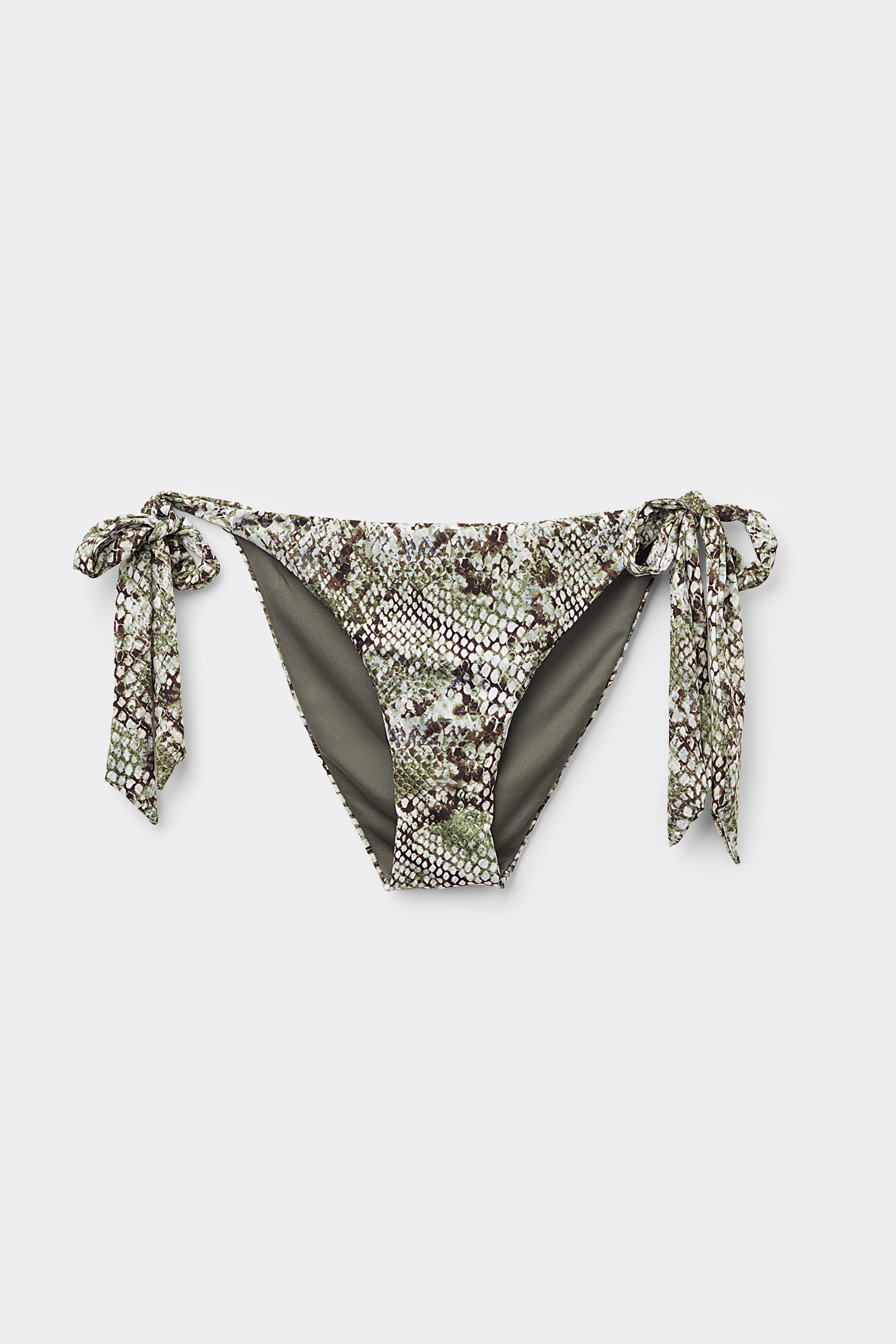 Classic Snake Bikini Bottoms with Ties