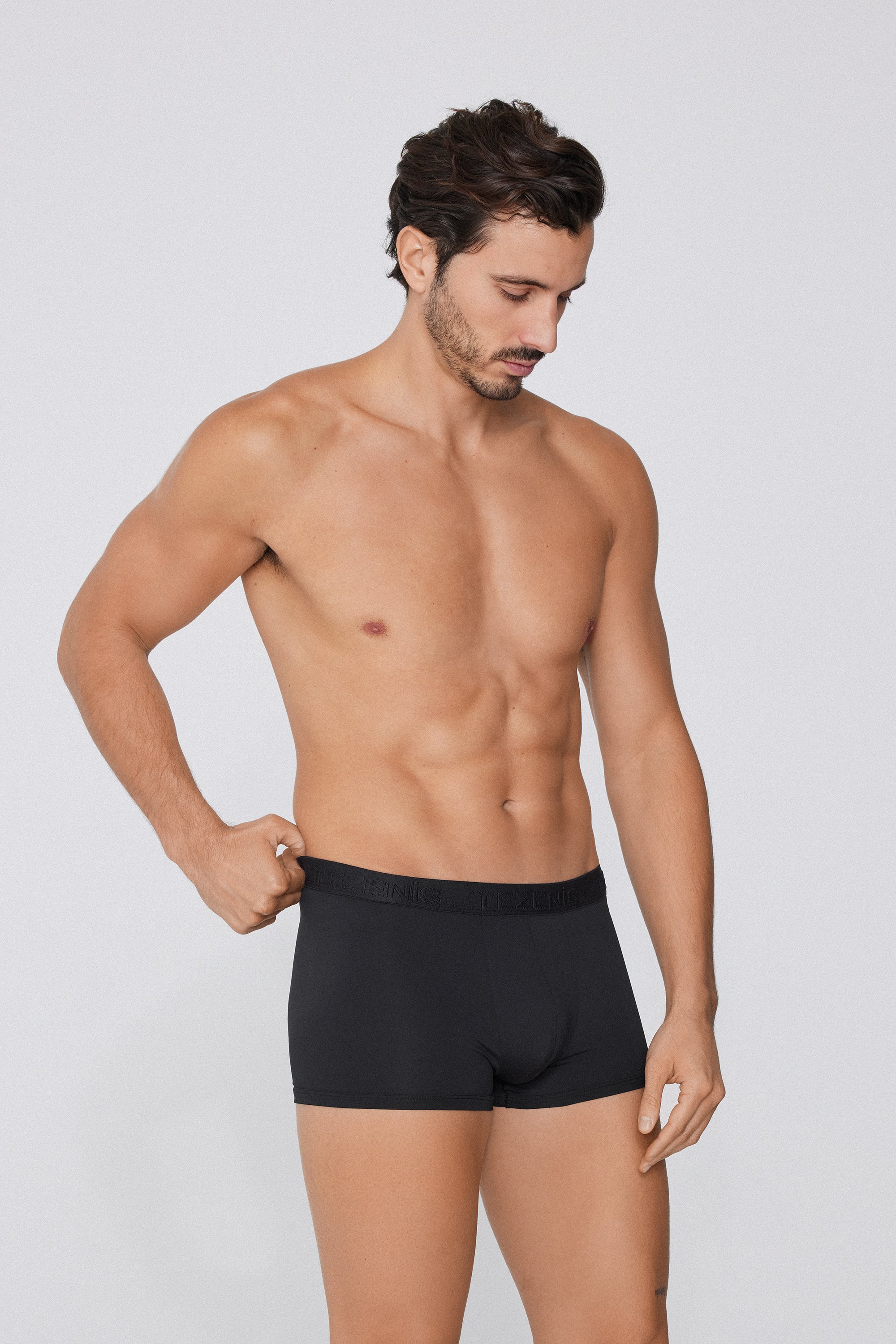 Elastic Microfibre Boxers with Logo
