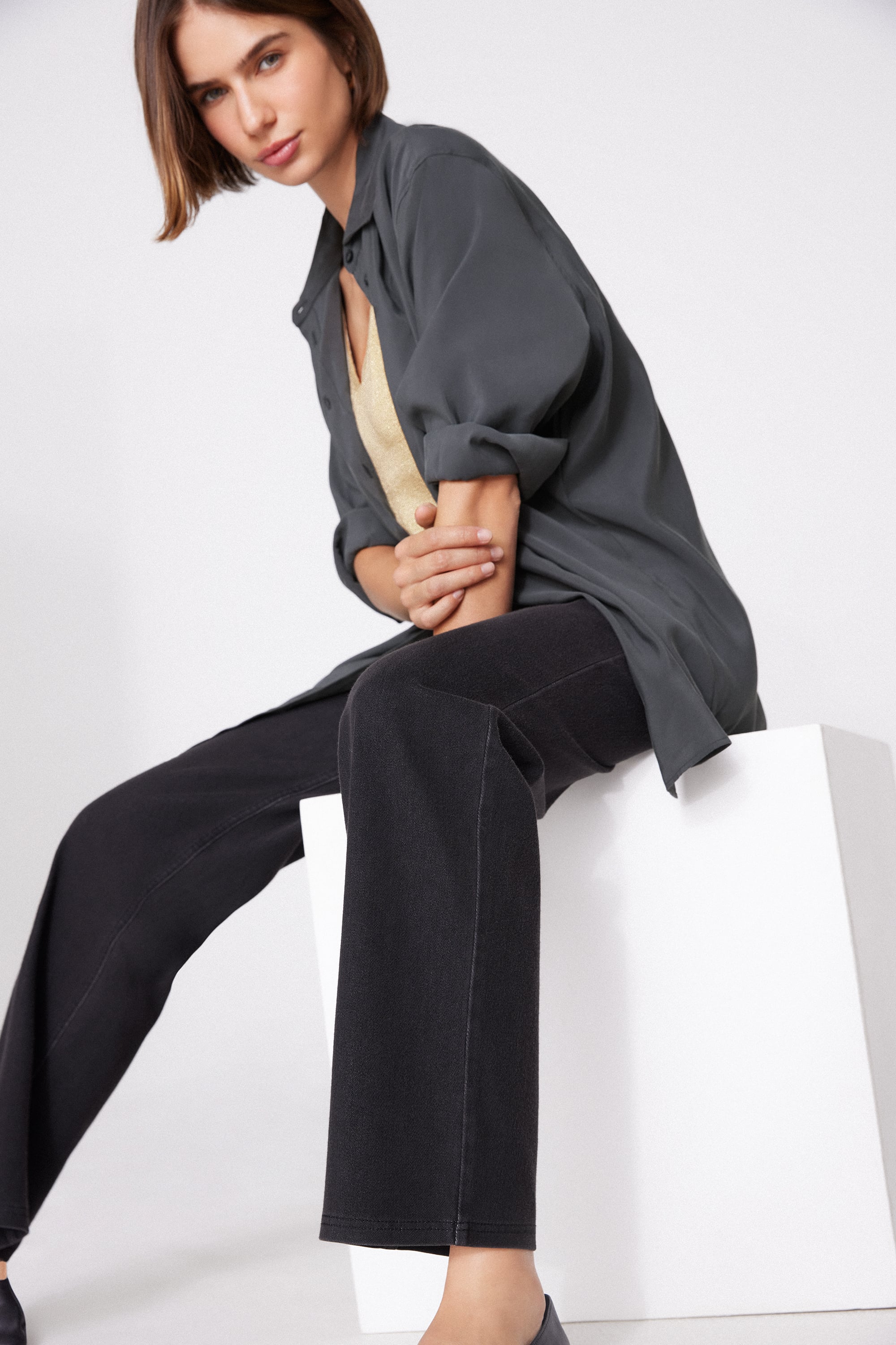 Pantaloni Dritti Denim Extra Stretch