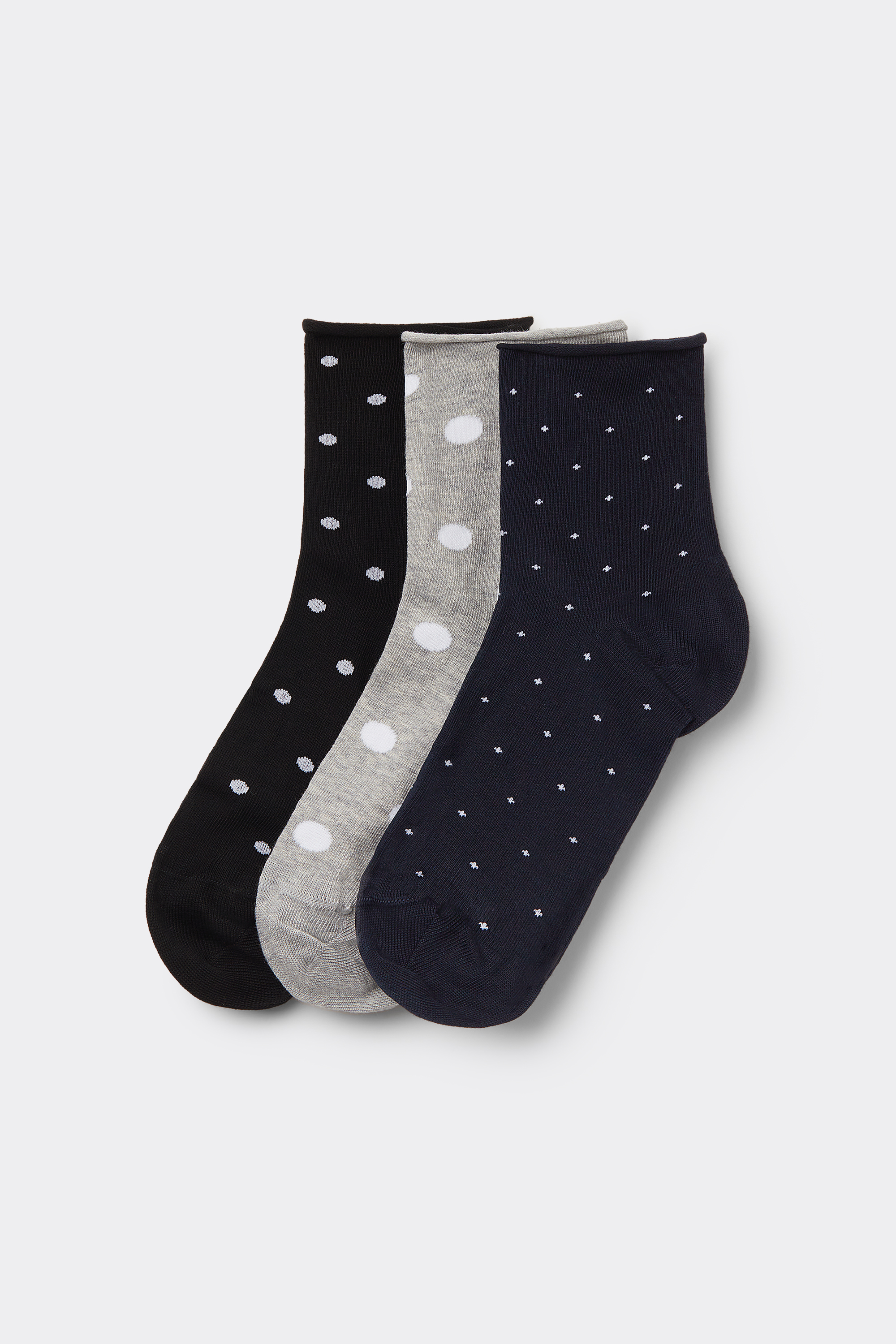 3&nbsp;Пари Бавовняних Шкарпеток без Борту з Візерунком для Жінок