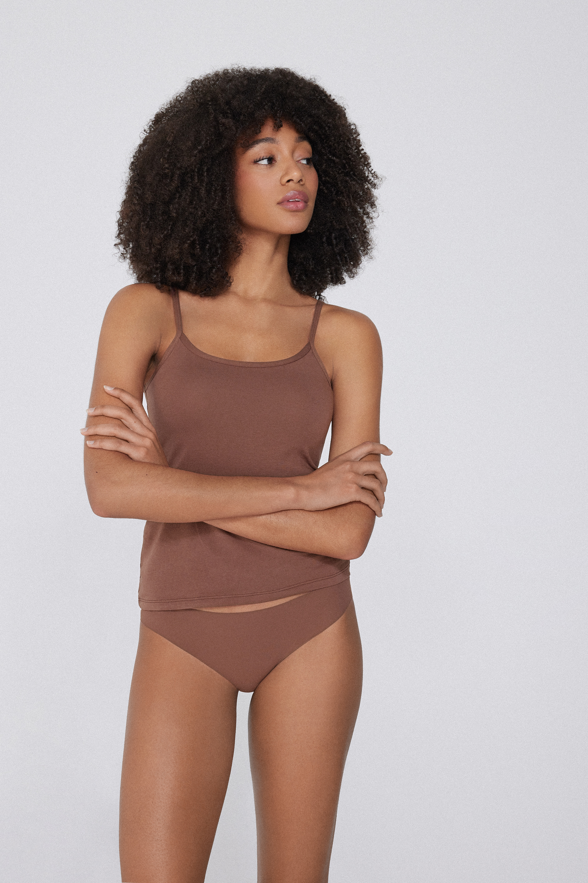 Scoop Neck Stretch Organic Cotton Camisole