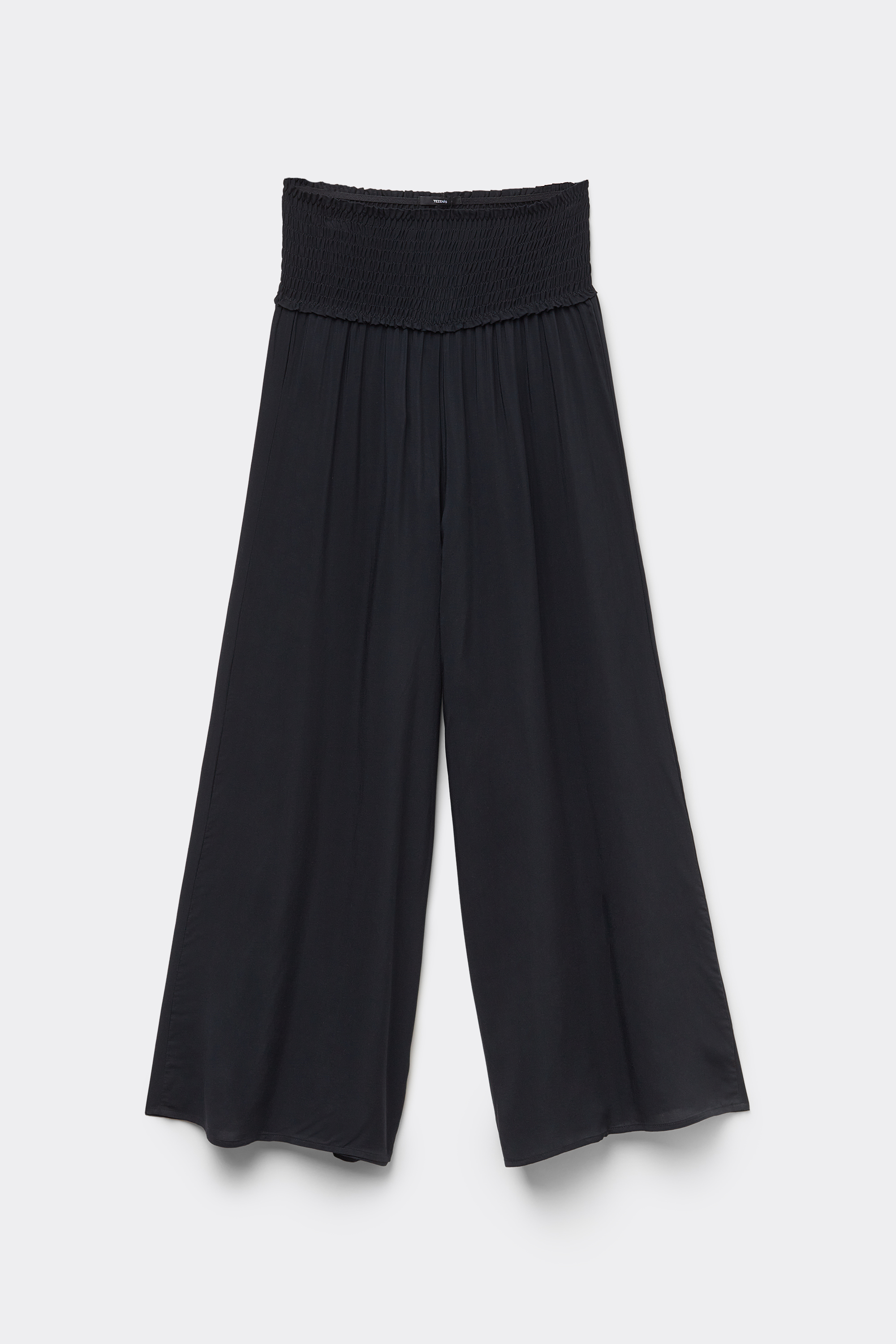 Gesmokte Cropped-Culotte aus Viskosegewebe