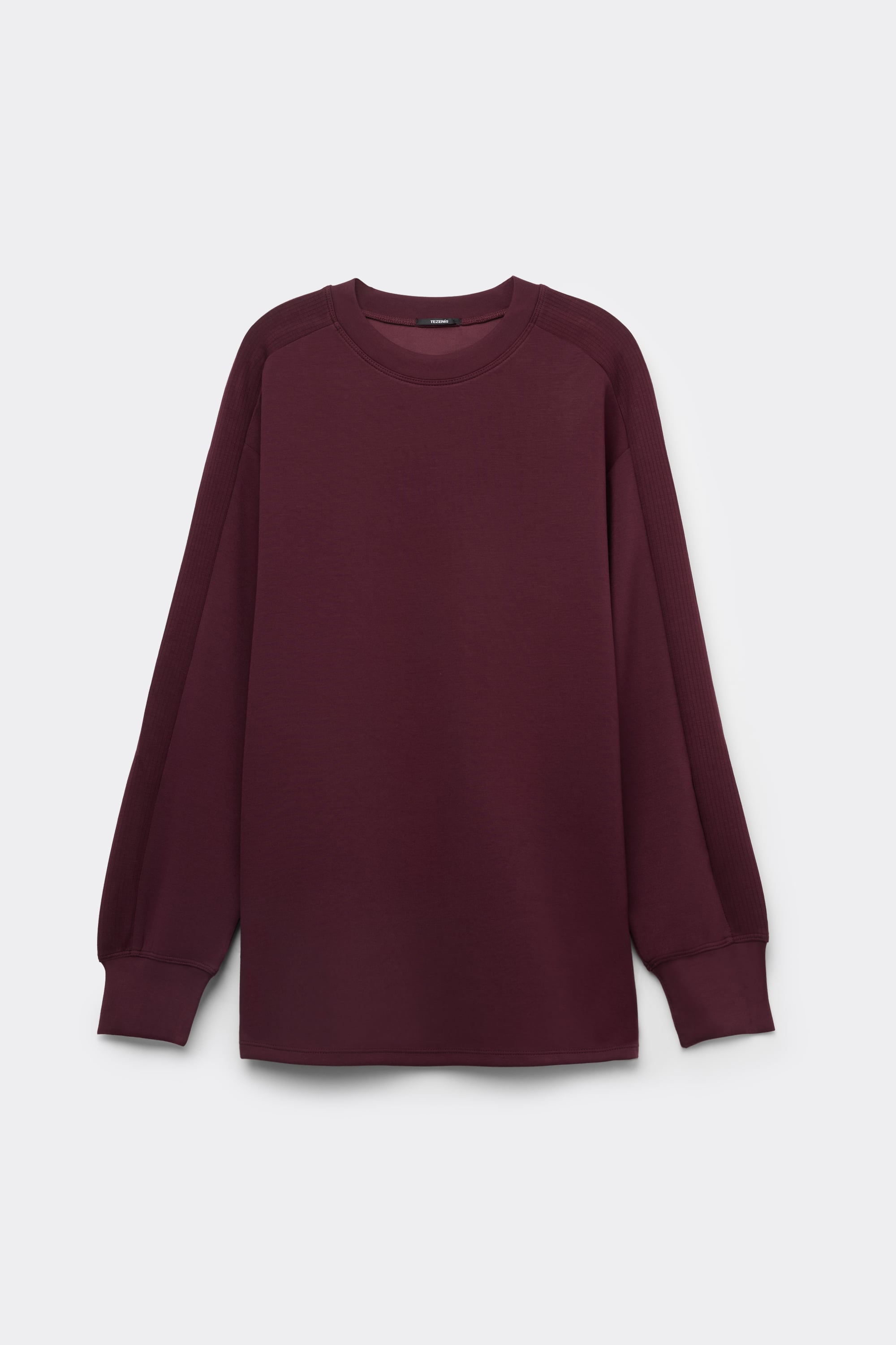 Superior Softness Sweatshirt with Round-Neckline and Ribbed Bands