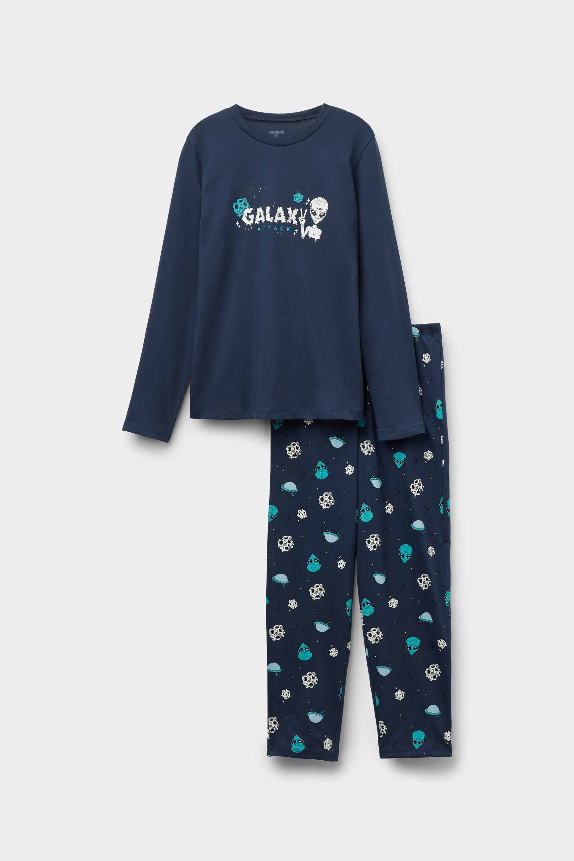 Pyjama Long Gar&ccedil;on Coton phosphorescent