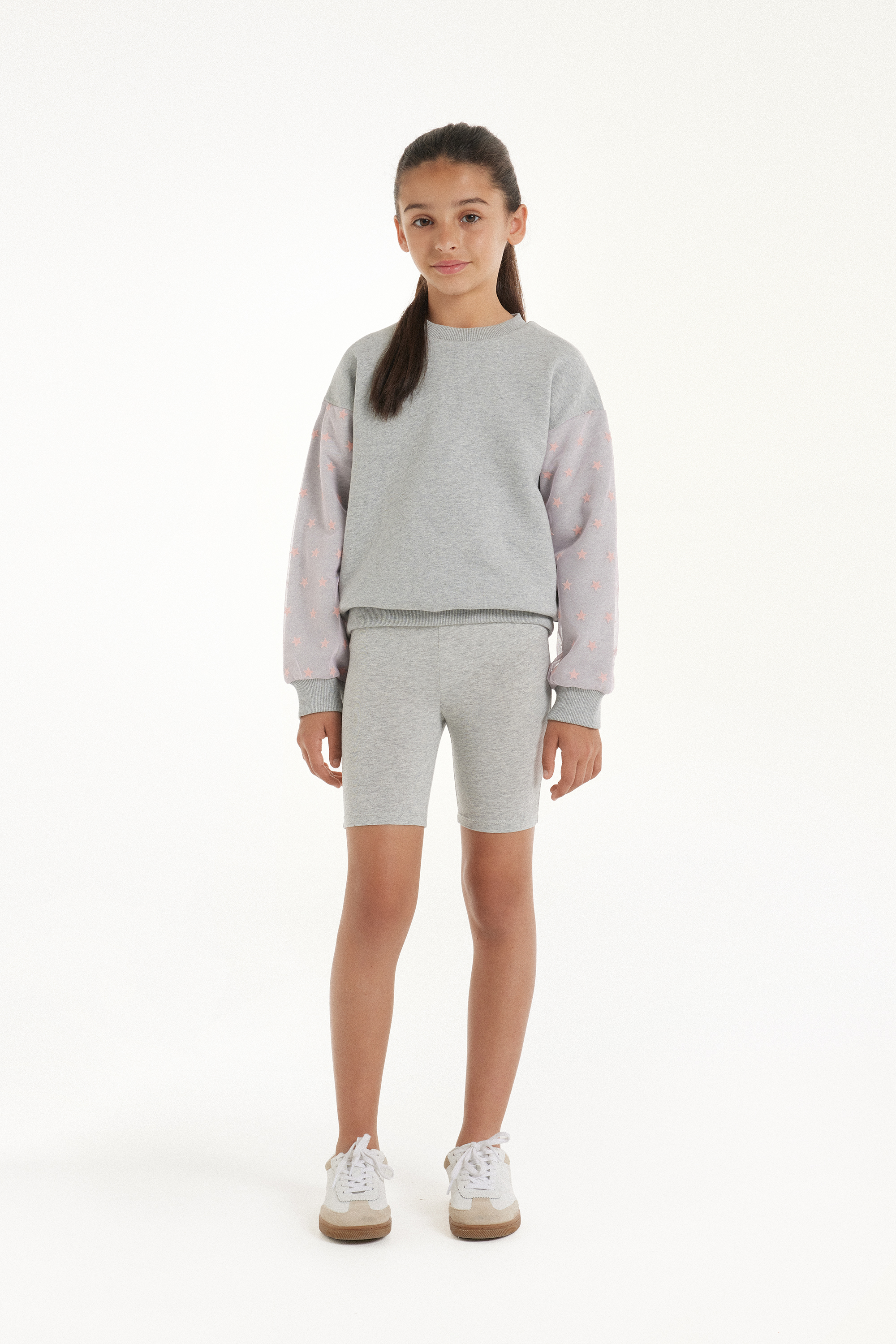 Girls&rsquo; Plain Colour Cotton Cycling Shorts