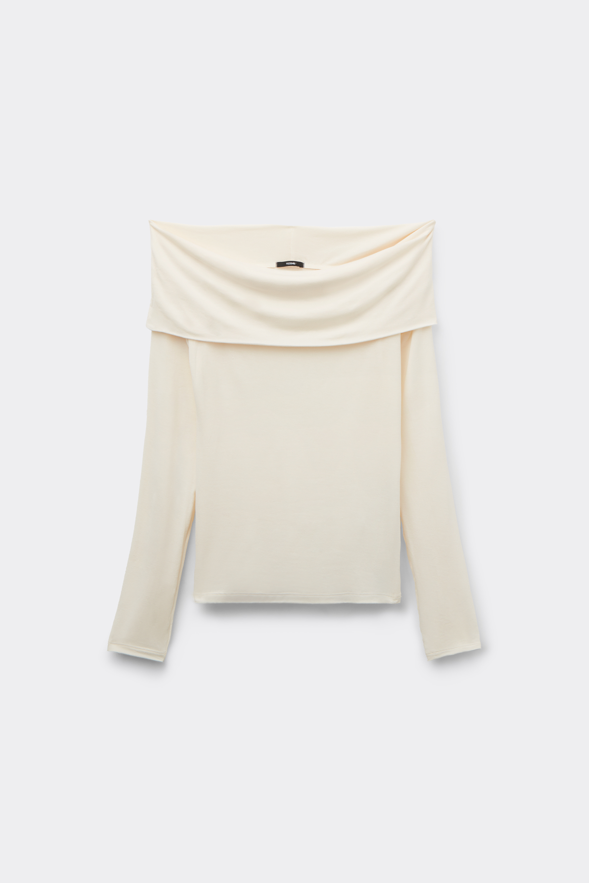 Віскозний Топ із Відкритими Плечима та Довгими Рукавами