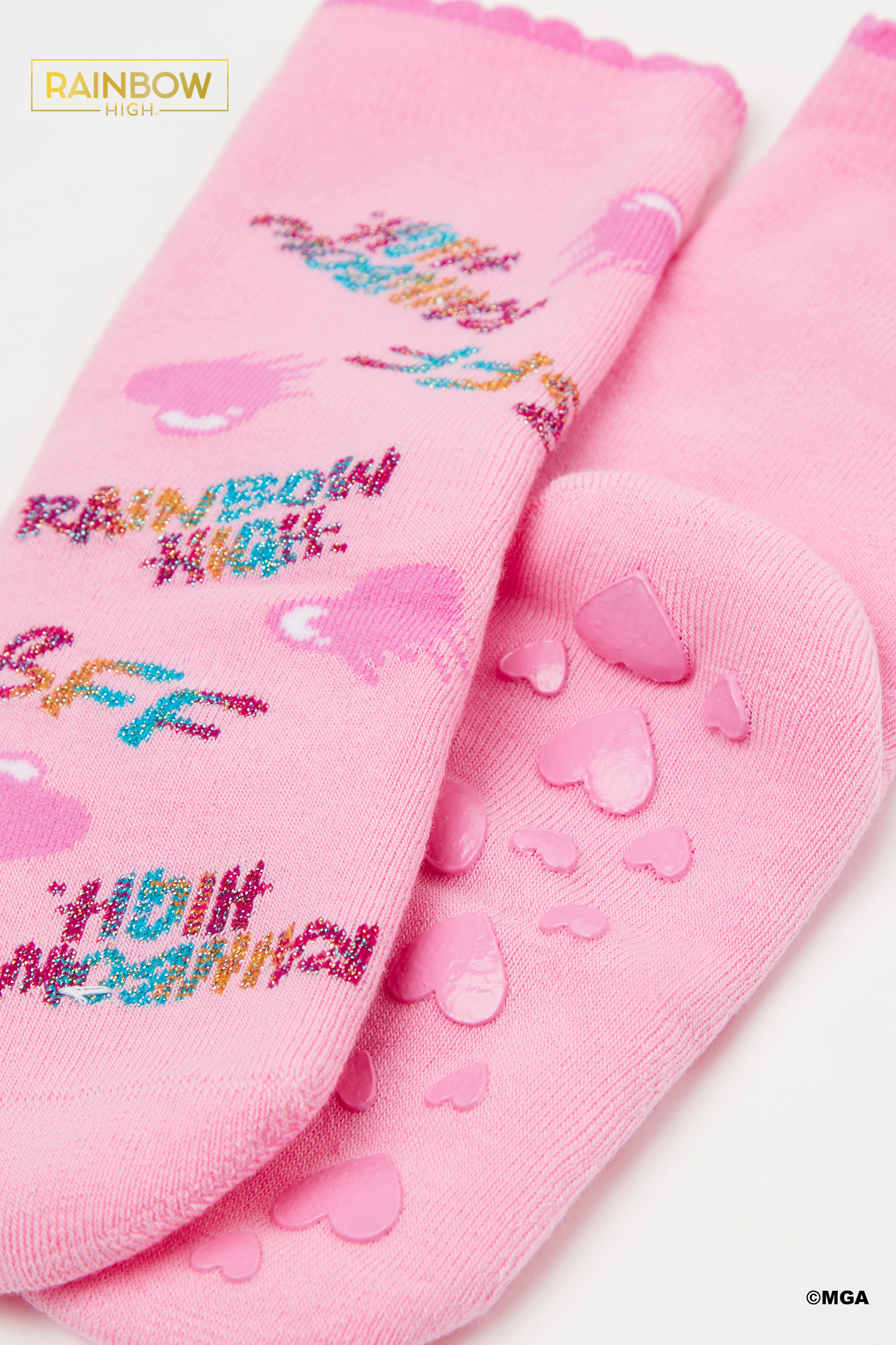 Girls&rsquo; Rainbow High Non-Slip Socks