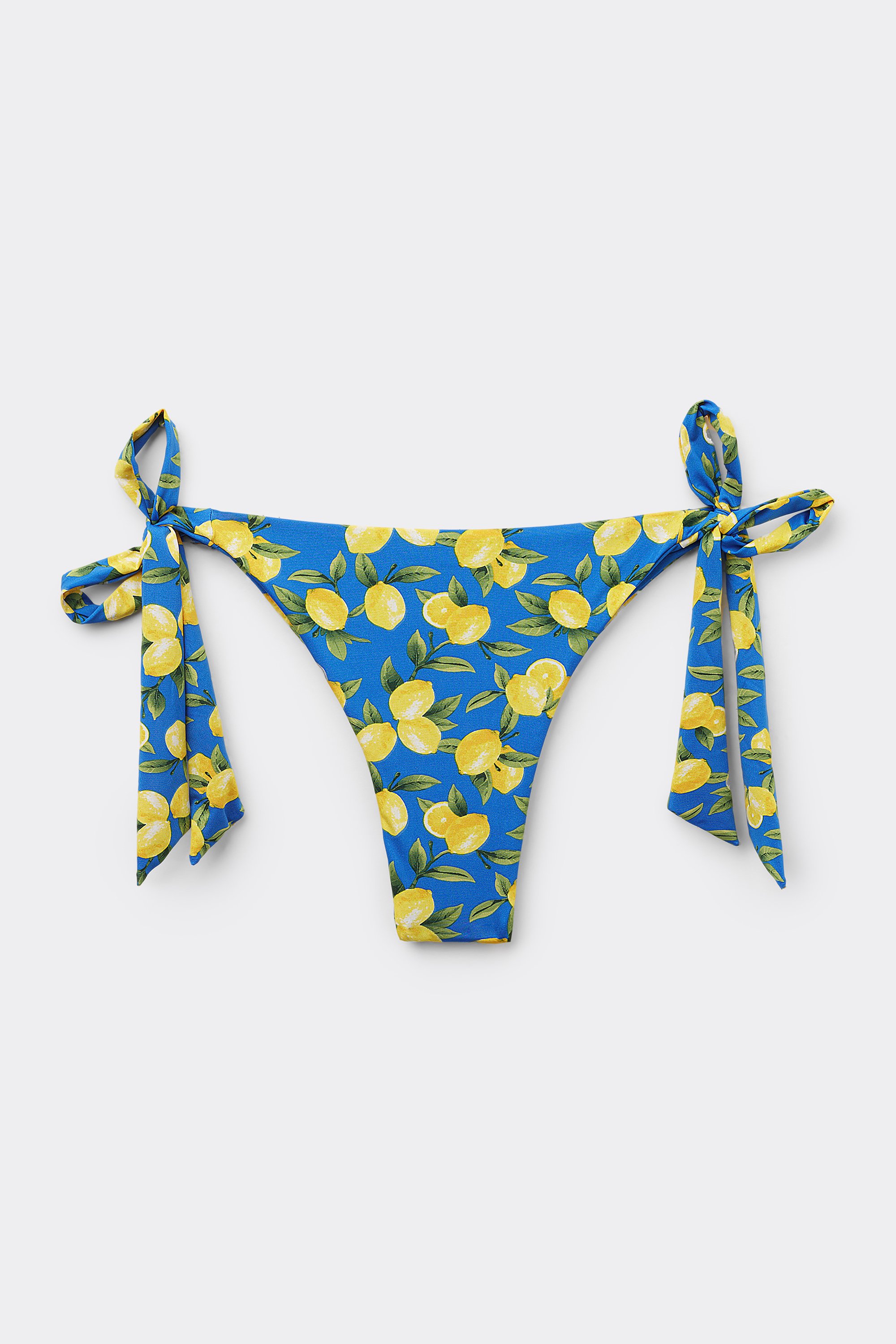 Sorrento Lemon Brazilian Bikini Bottoms with Ties