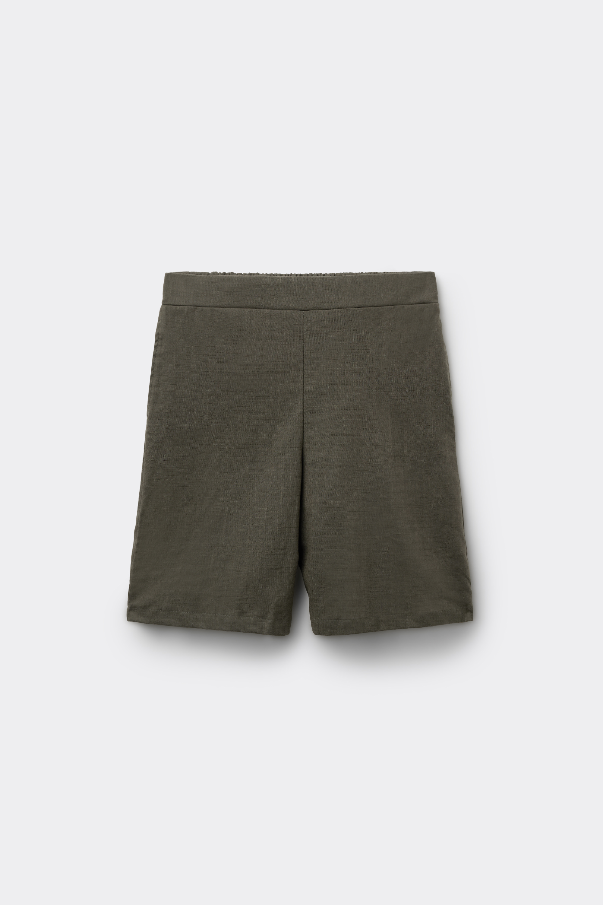Bermudashorts aus Baumwolltuch in Leinenoptik