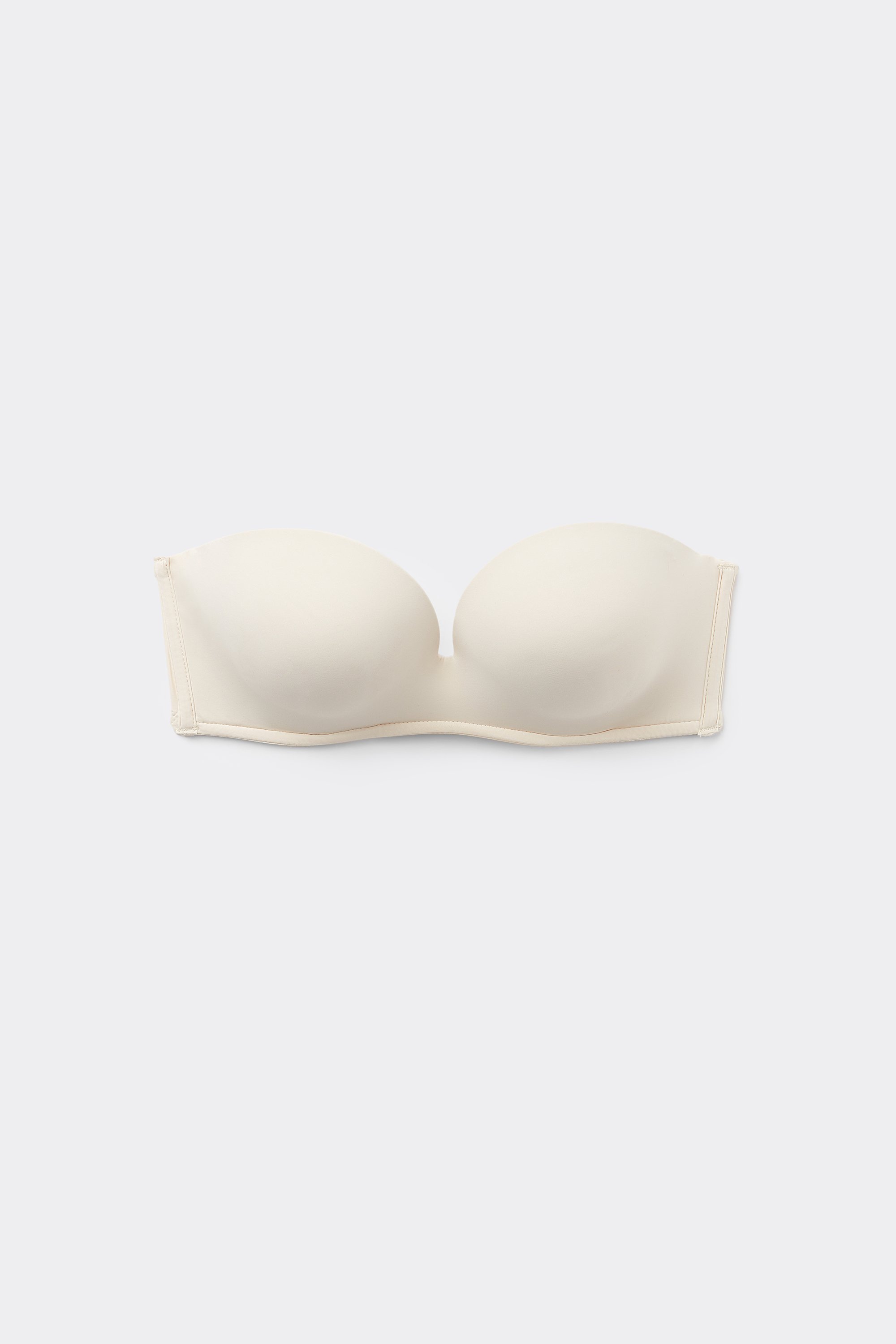 Recycled Microfiber Low-Neck Padded Bandeau Bra