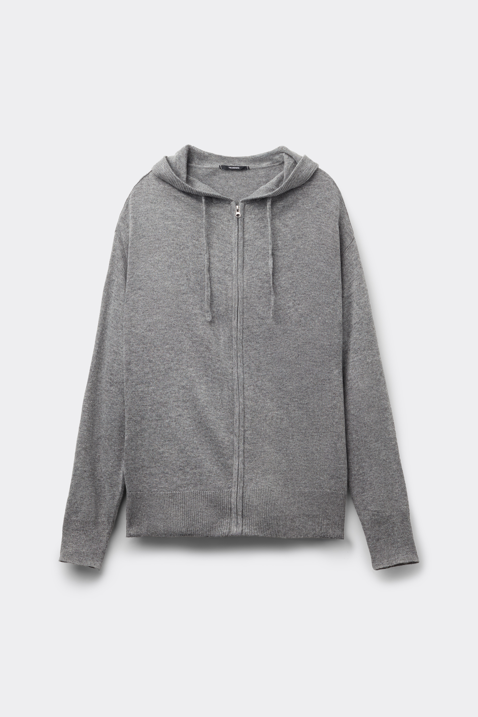 Wool Fabric Zip-Up Hoodie